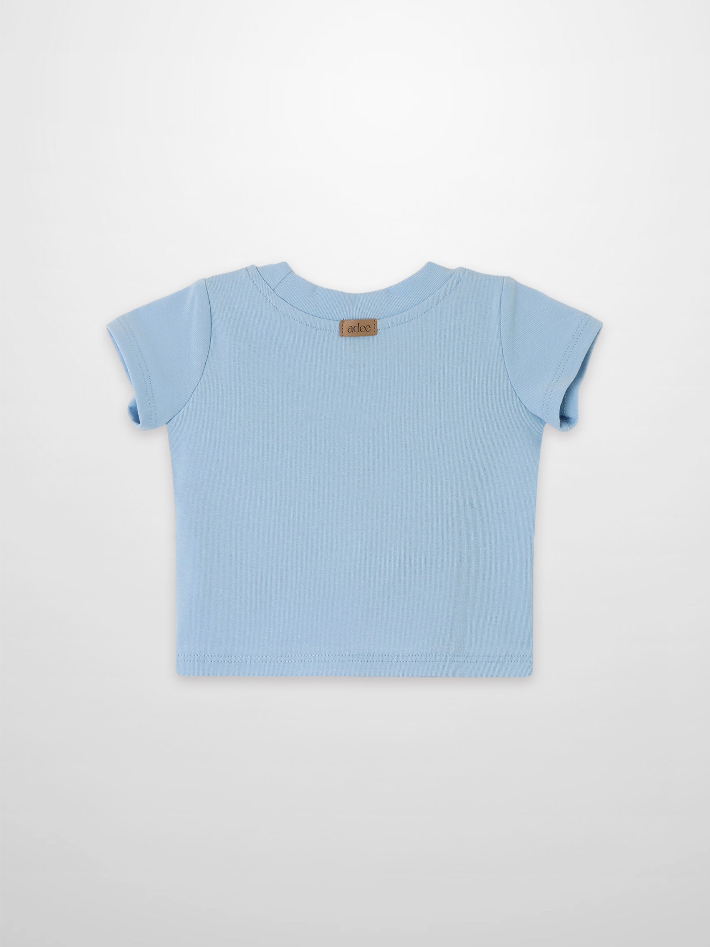 Short Sleeve Emblem Boxy T-Shirt for boys, Adee, light blue