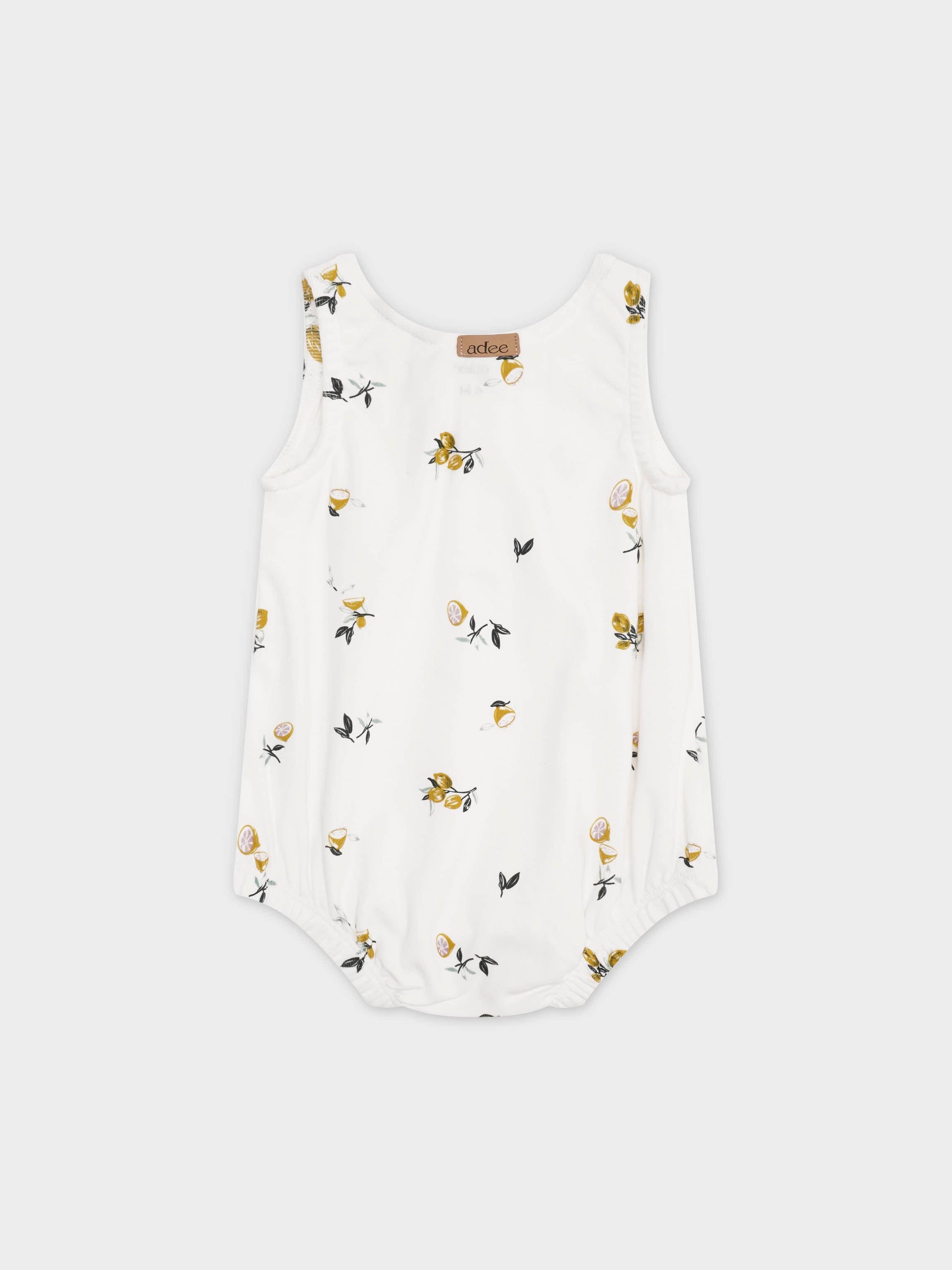 Baby boys lemon print romper
