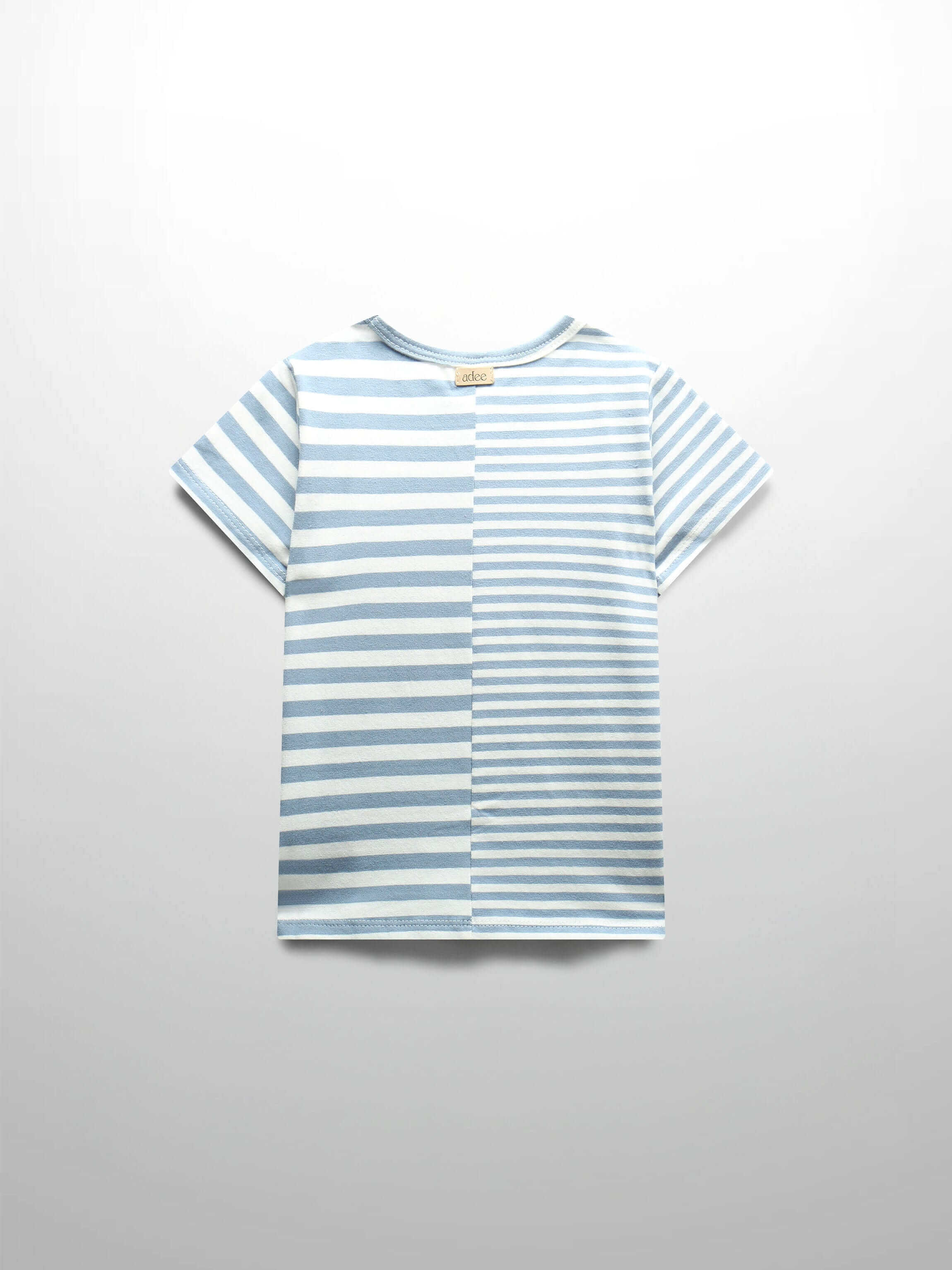 striped fitted t-shirt cheerful design
