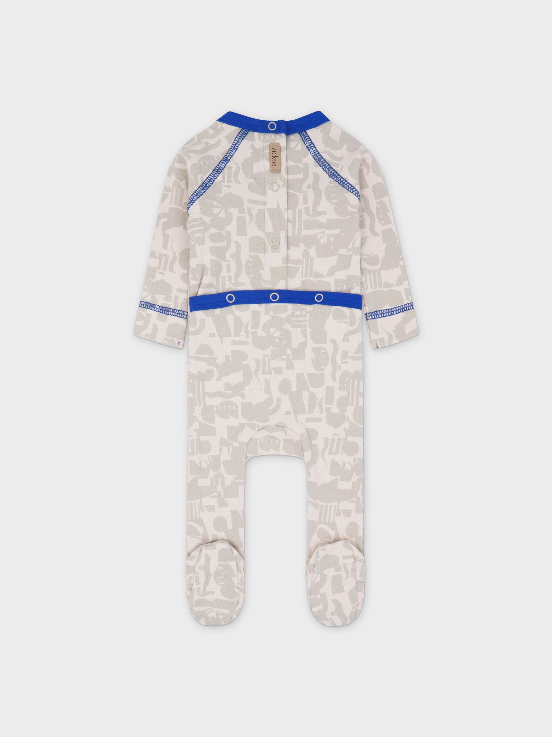 Abstract print baby jumpsuit for boys