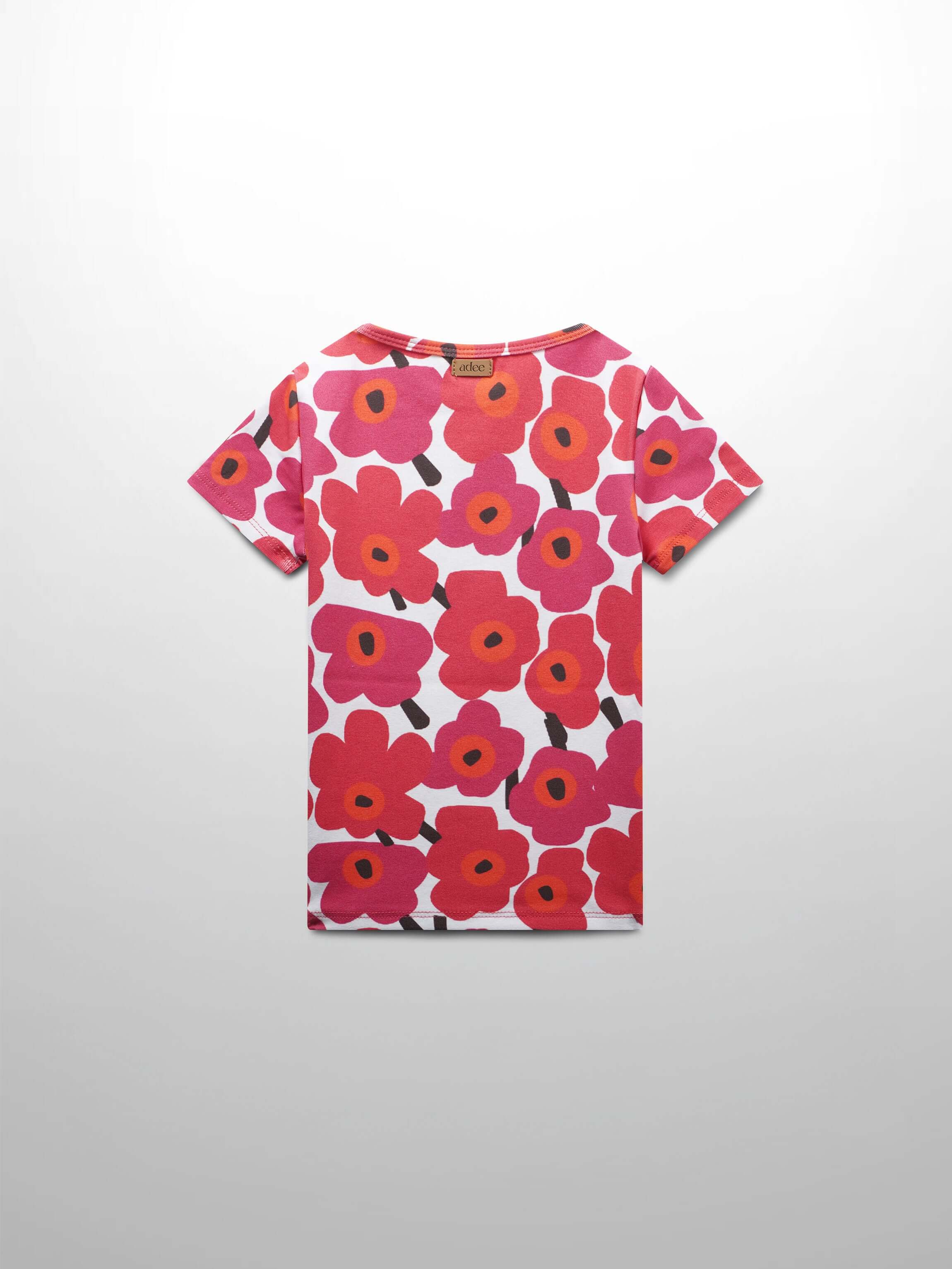 Pink flower girls shirt design