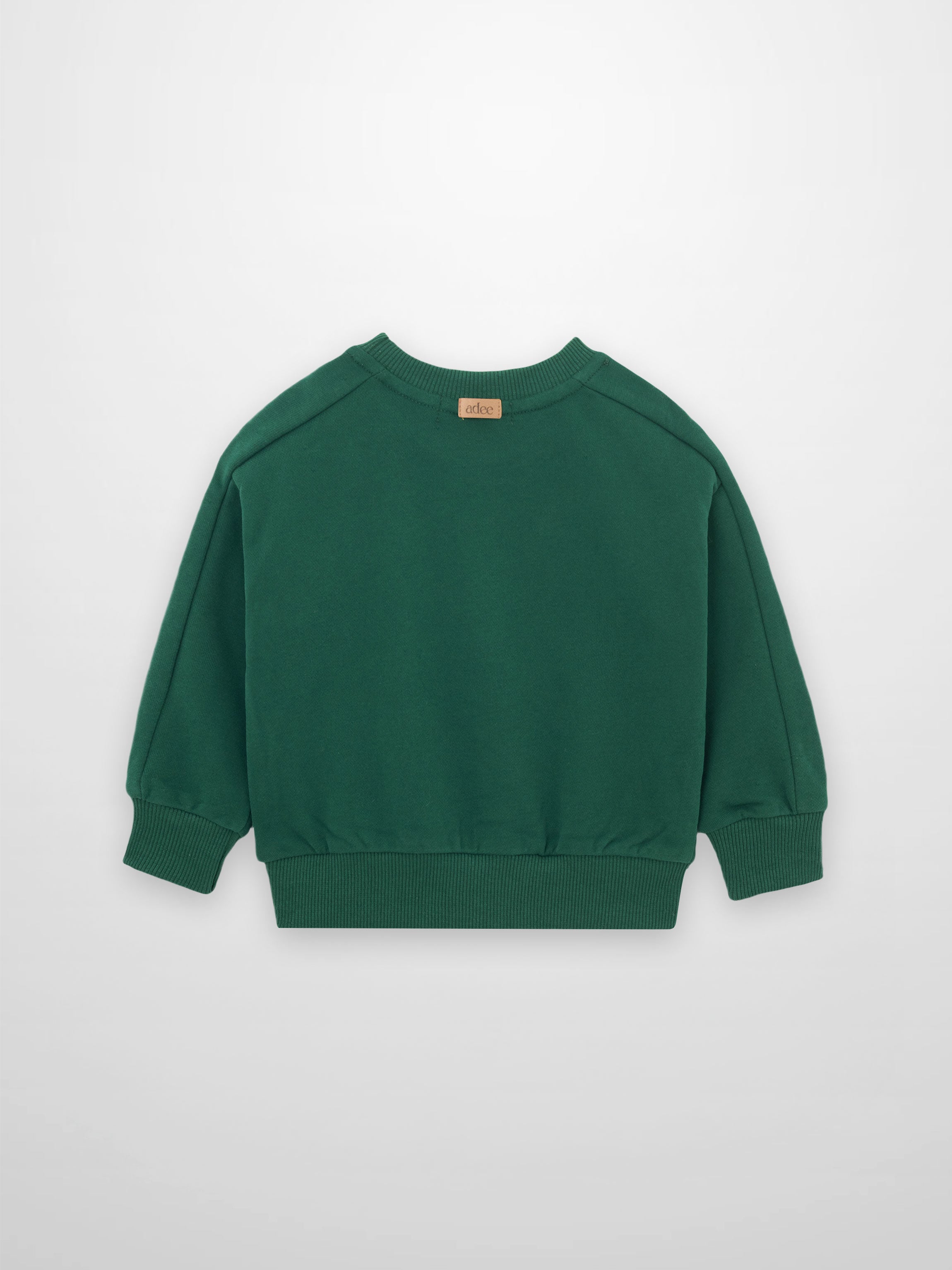 Back view of a dark green boys&