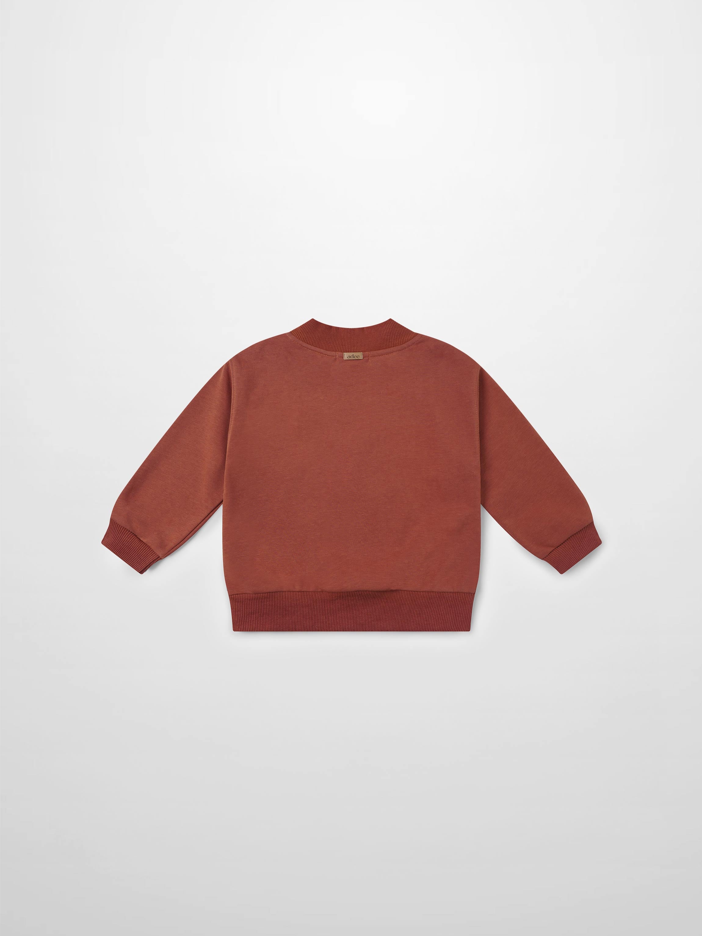 Embossed Mug Sweatshirt - Rust