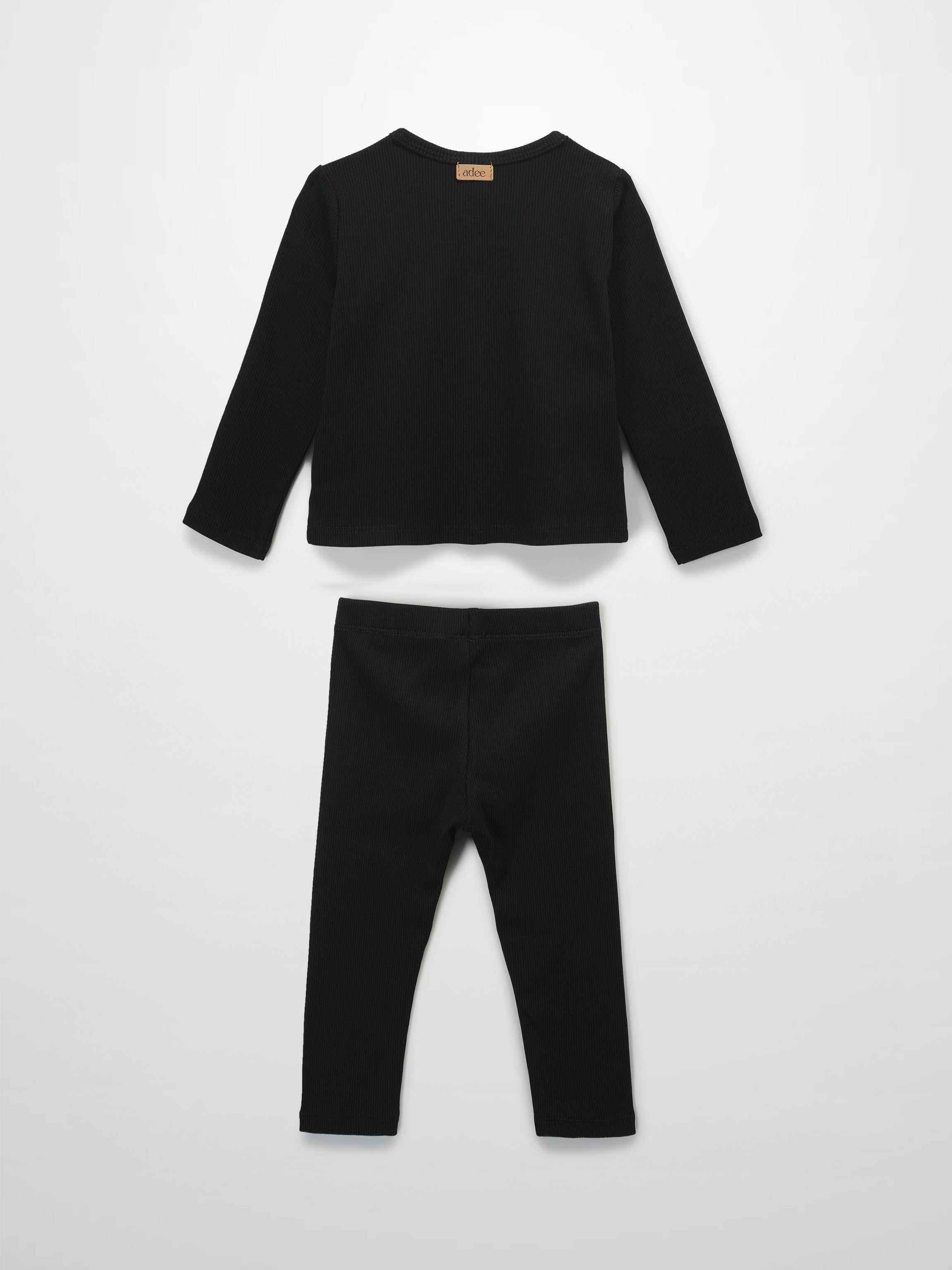 Thin Ribbed Pajama - Black