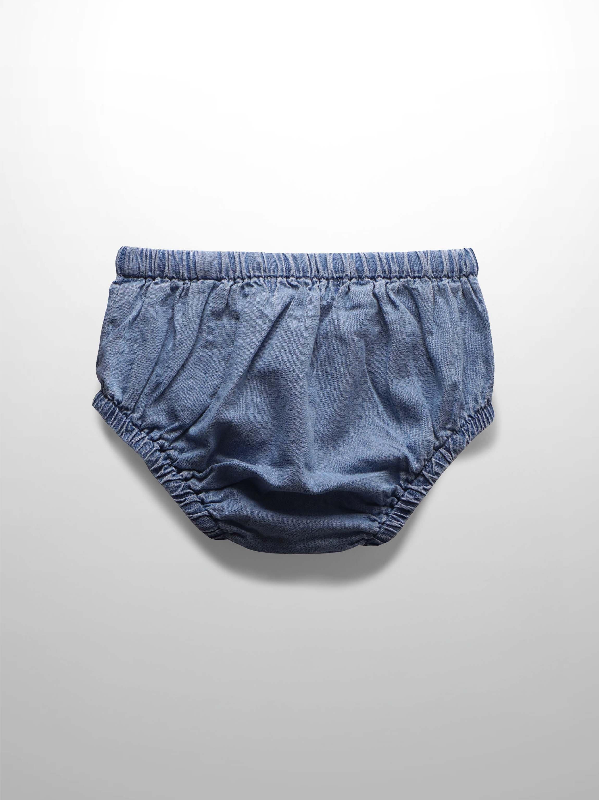 Light denim bloomers for toddler