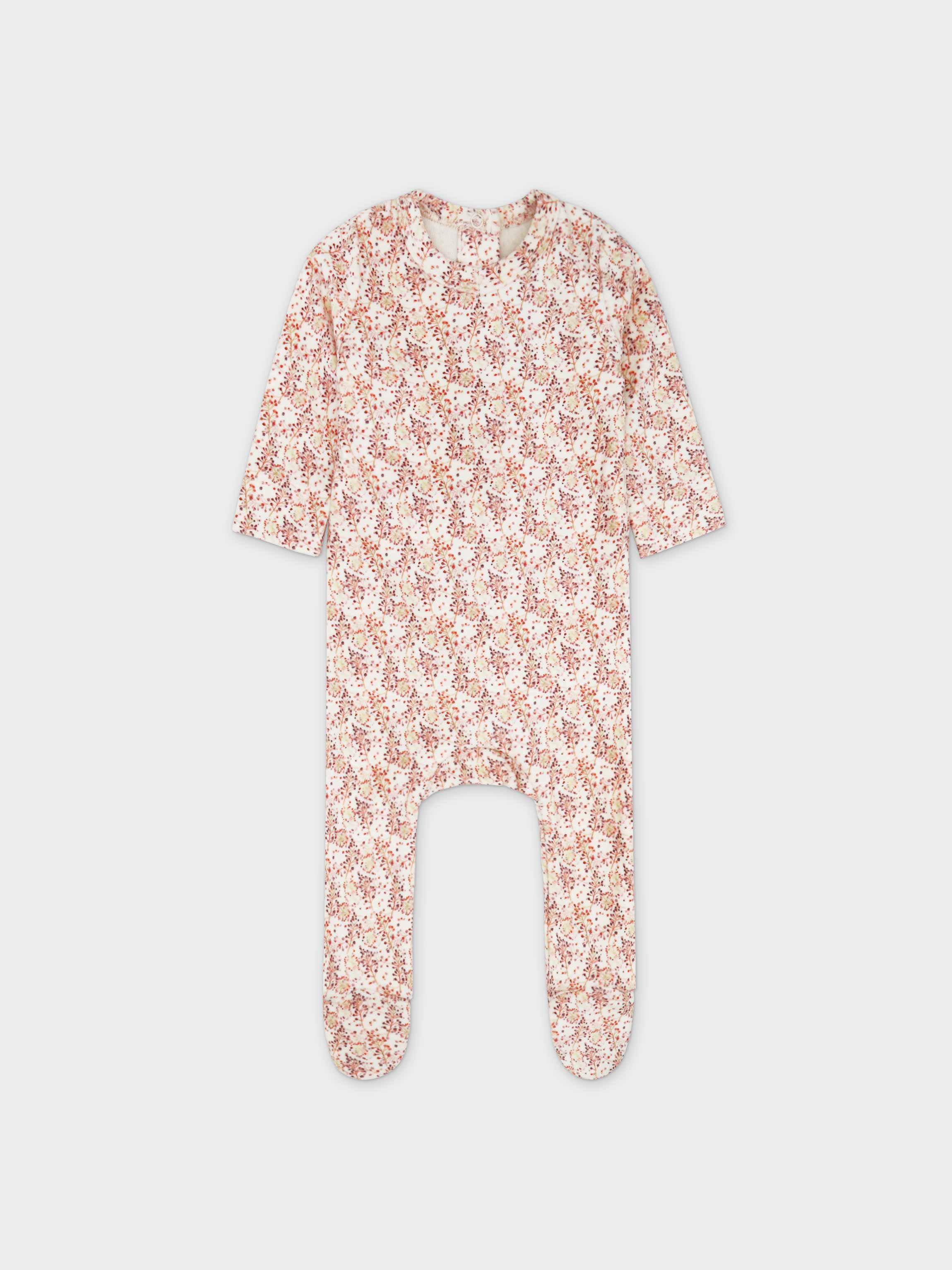 Baby jumpsuit with bonnet hat