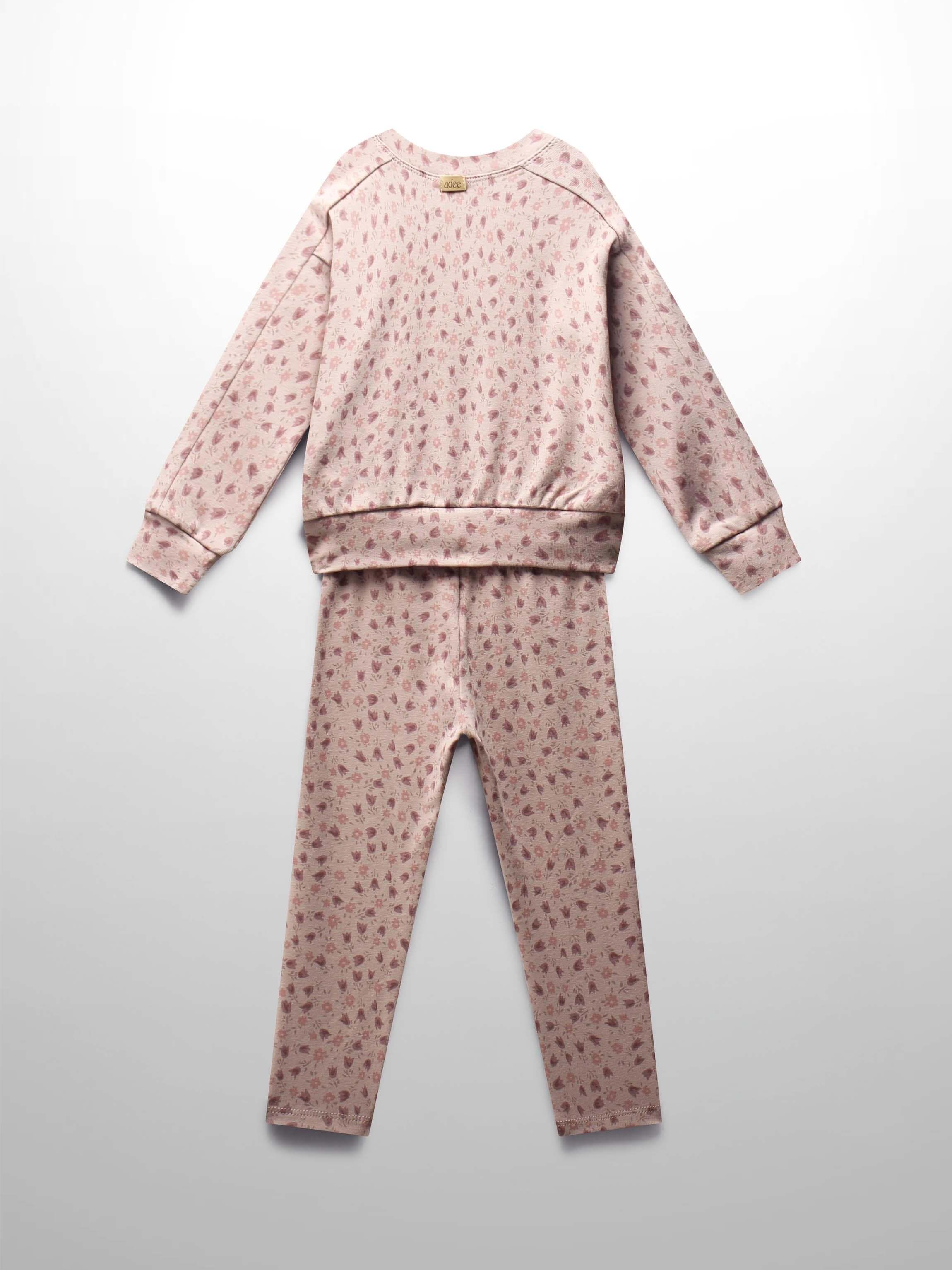 Purple tulip girls sweatshirt set
