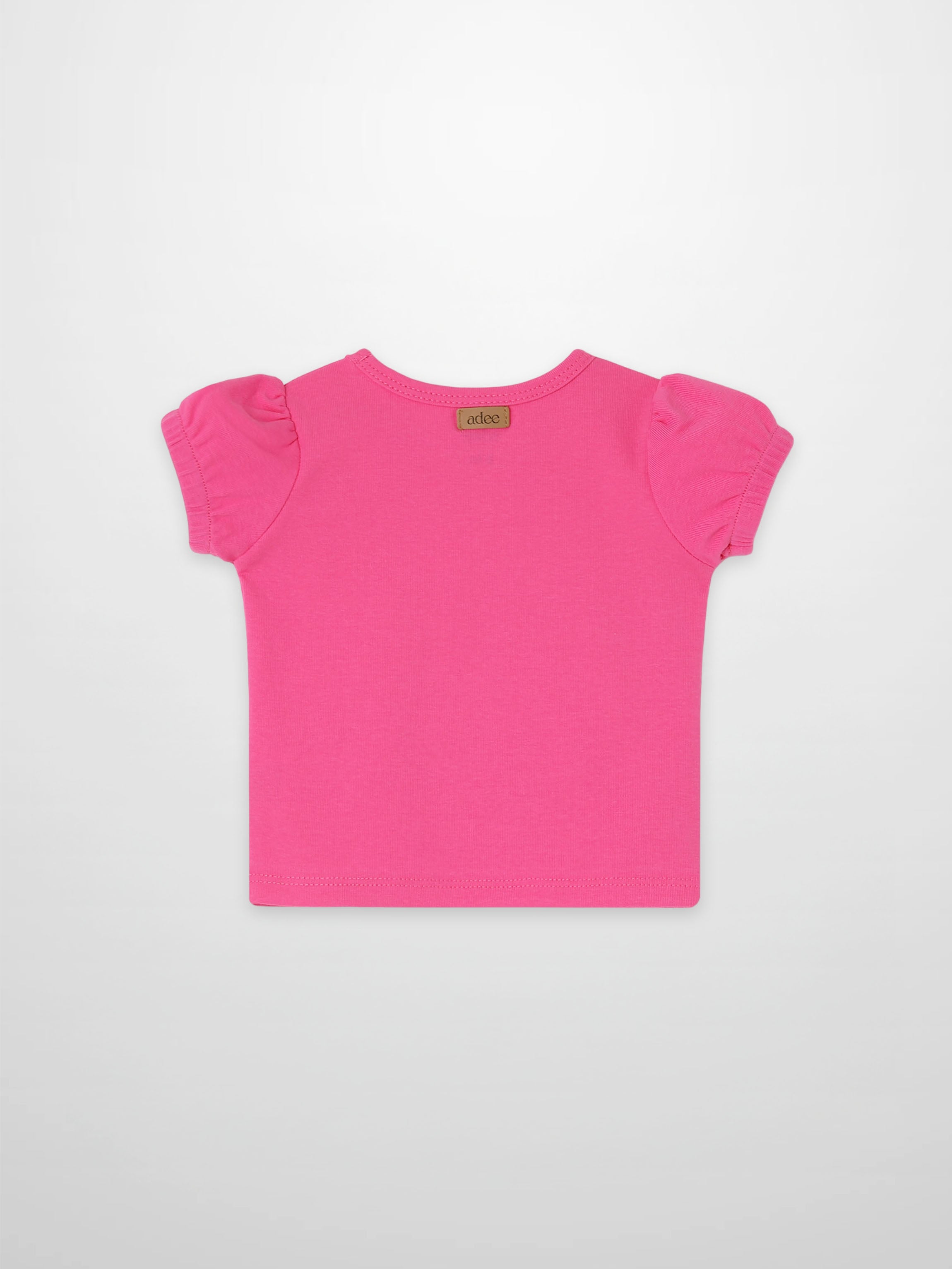 Adee Short Sleeve Bubble T-Shirt for girls in pink