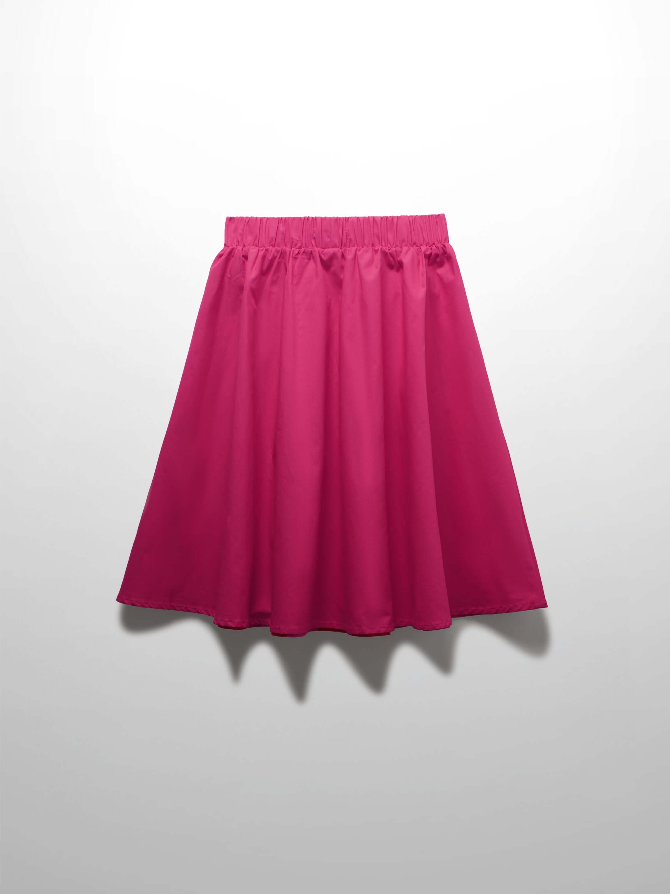 Bright pink cotton skirt