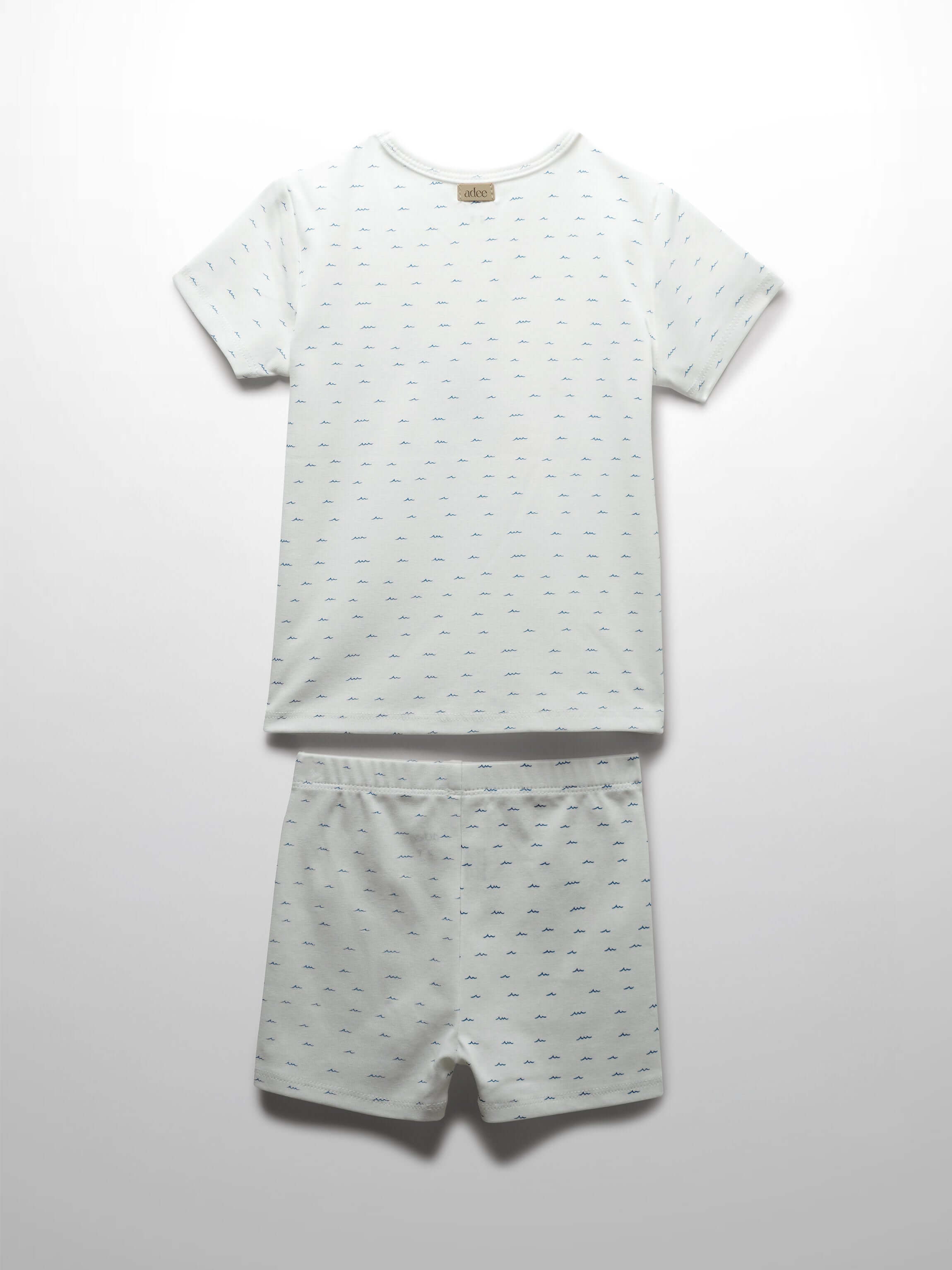 Boys white t-shirt and shorts set