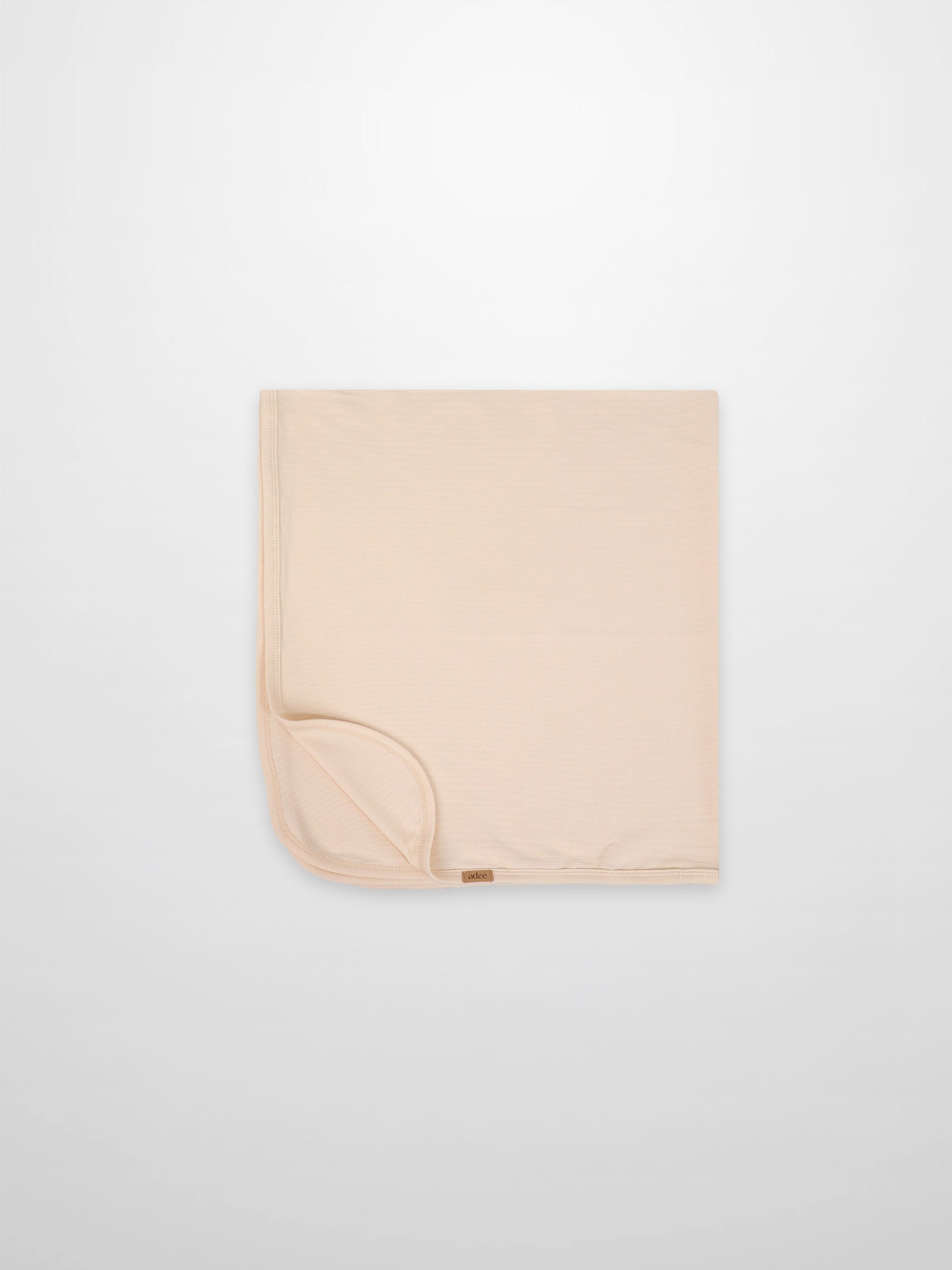 Thin Ribbed Blanket - Cream by Adee; unisex blanket with ribbed texture