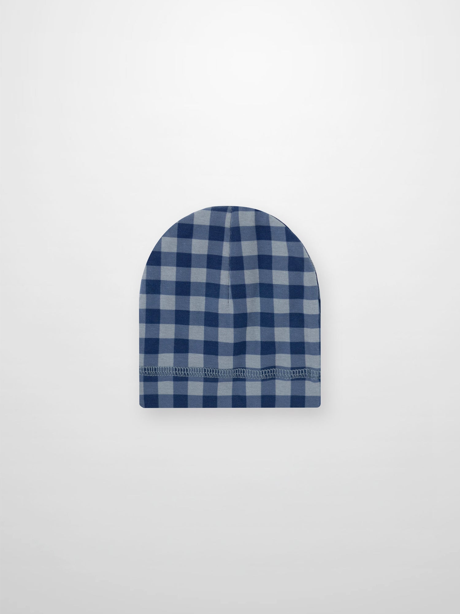 Blue Gingham Beanie