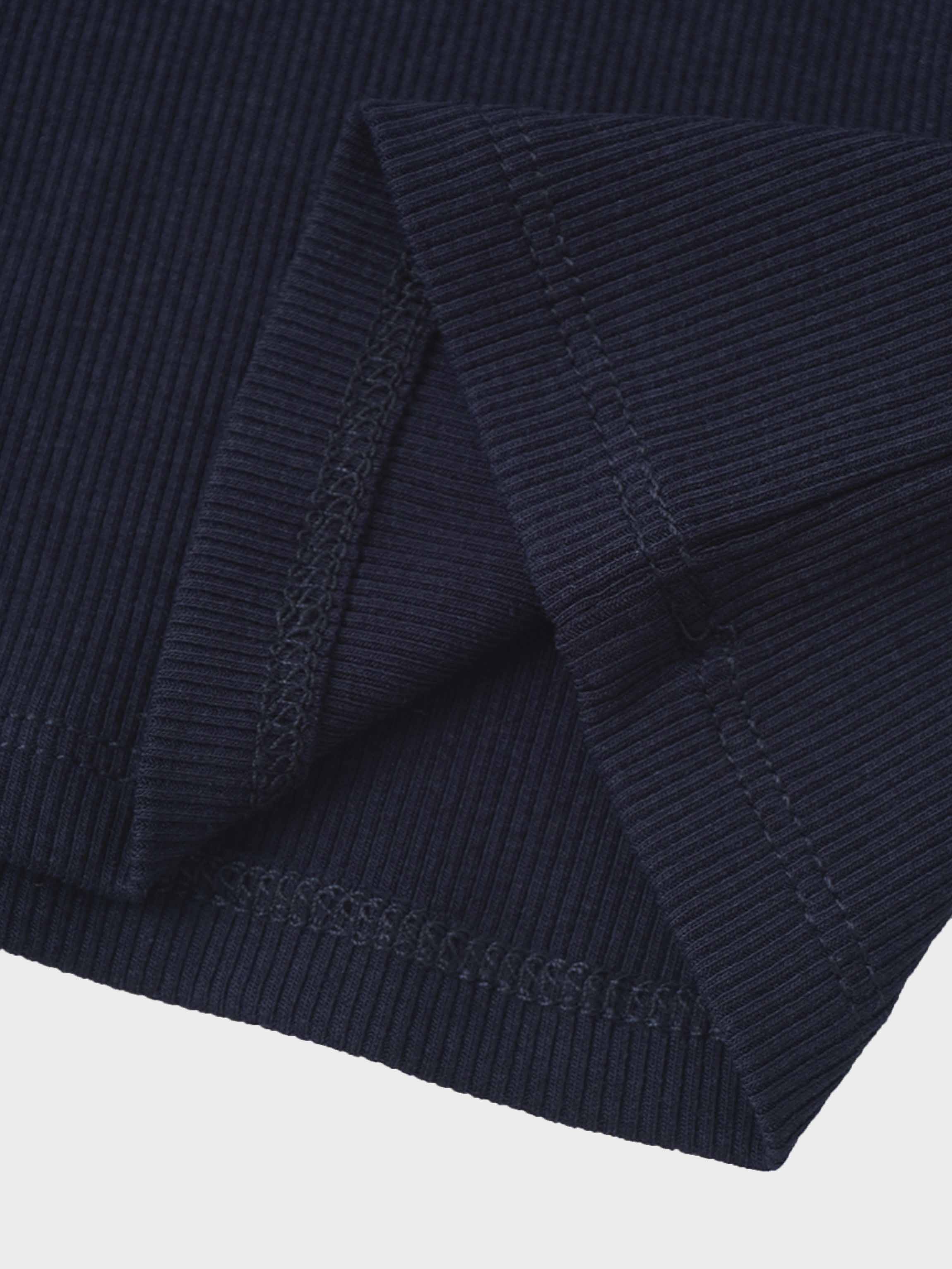 Ribbed Legging Set with Hood - Navy