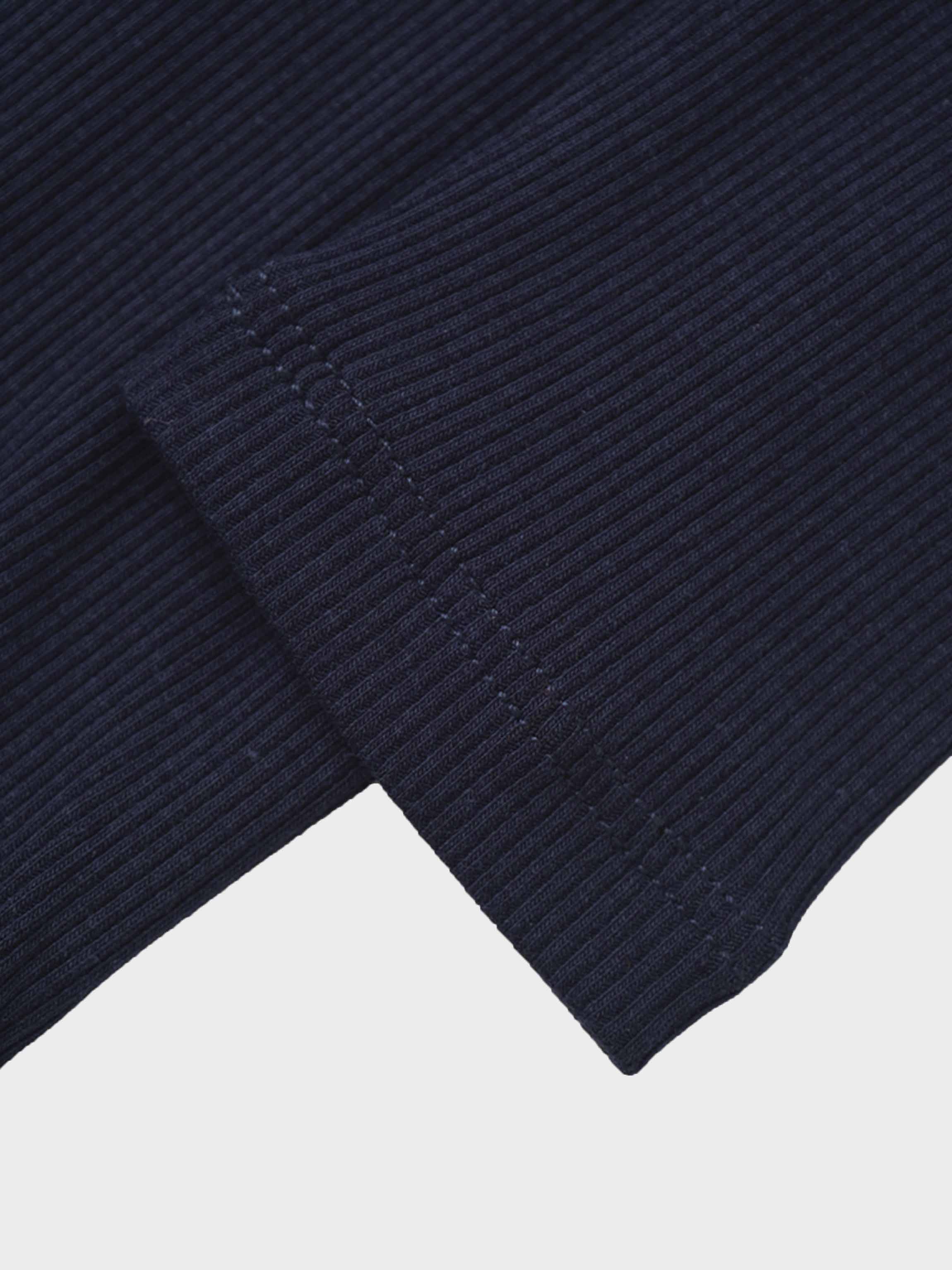 Ribbed Legging Set with Hood - Navy