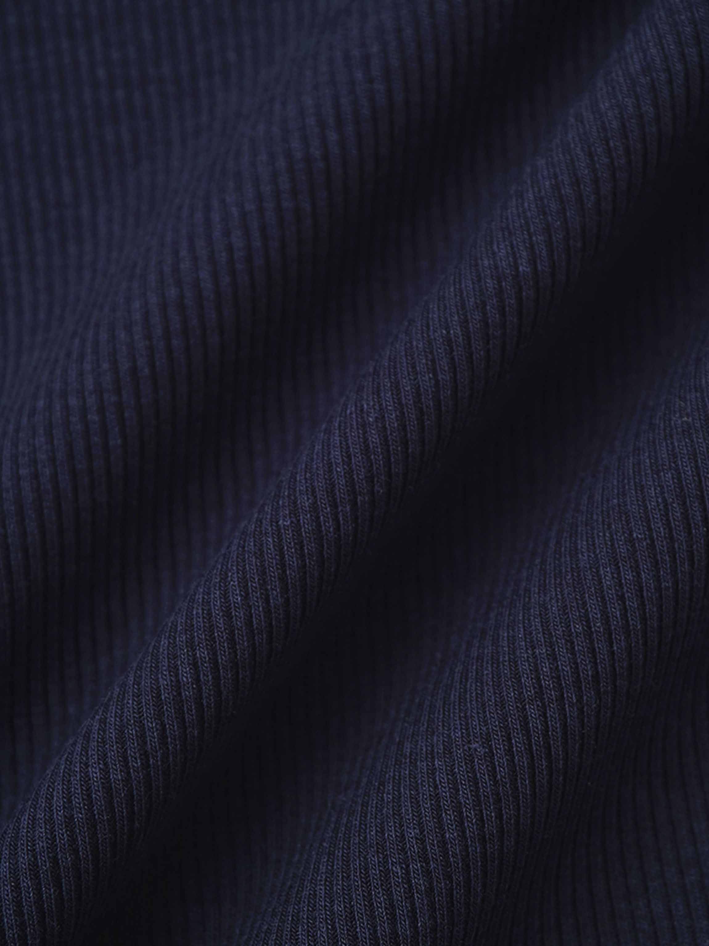 Ribbed Legging Set with Hood - Navy