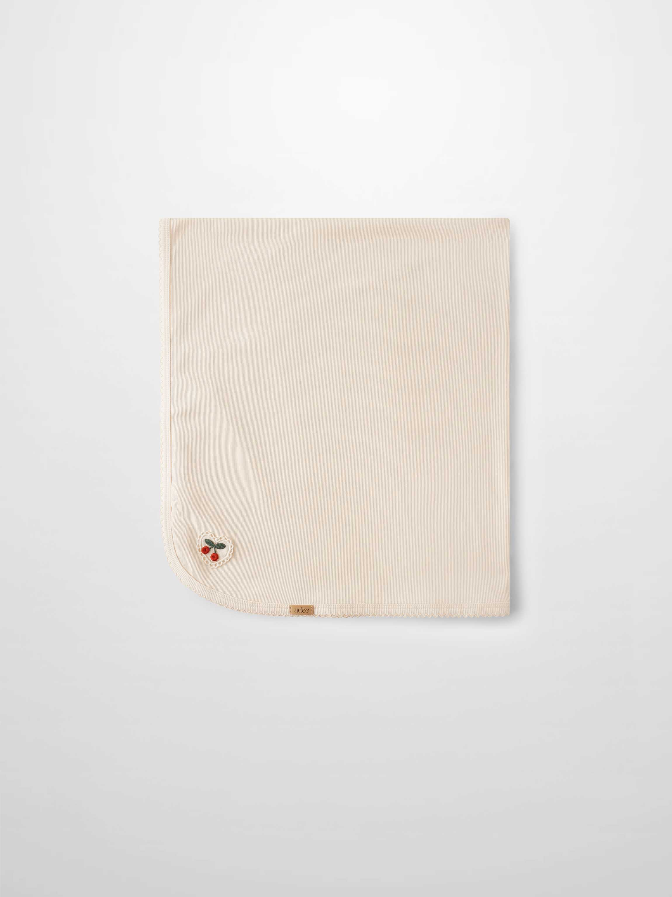 Girls baby swaddle blanket with cherries