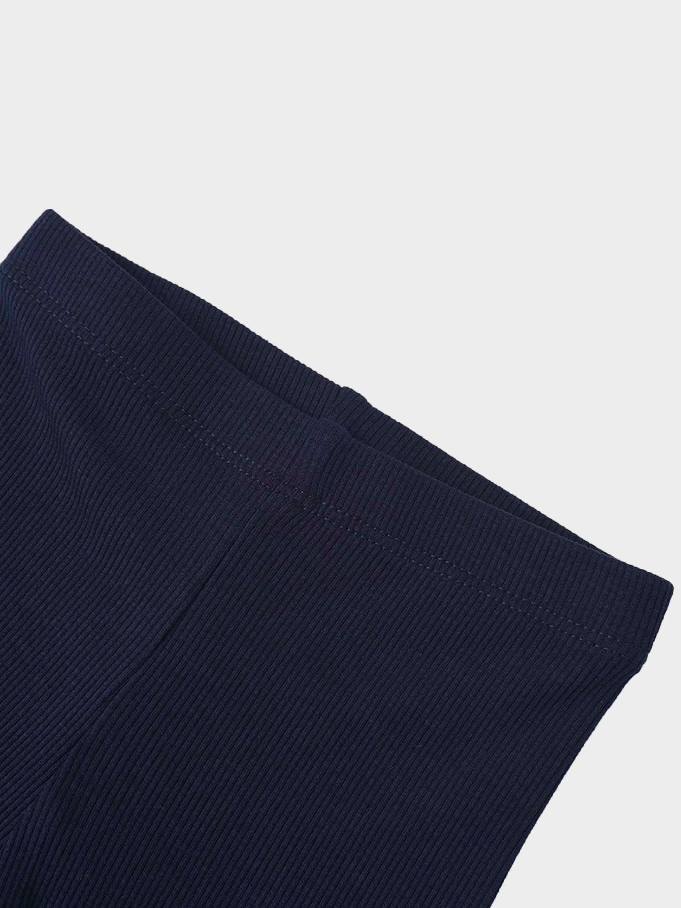 Ribbed Legging Set with Hood - Navy