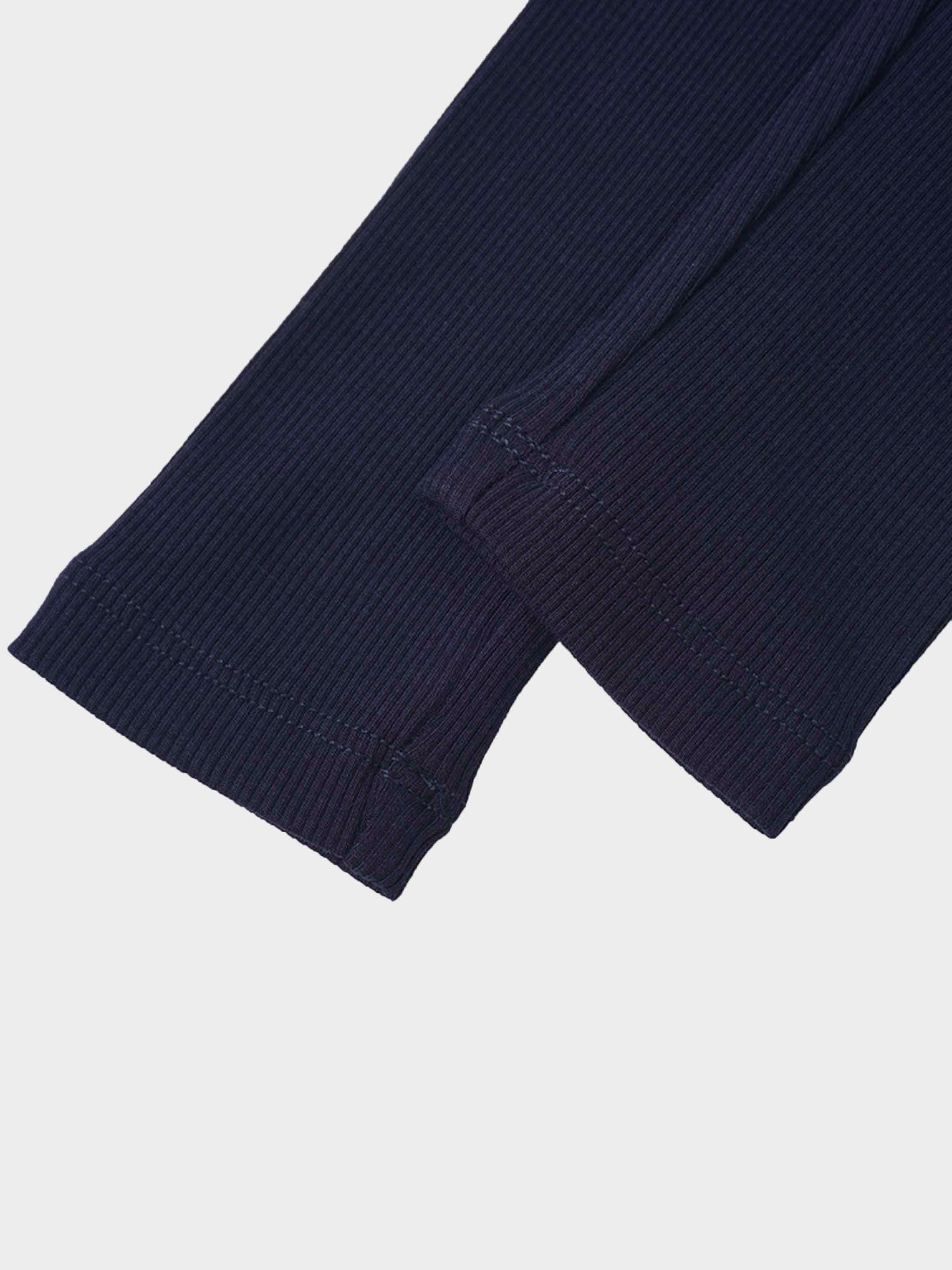 Ribbed Legging Set with Hood - Navy