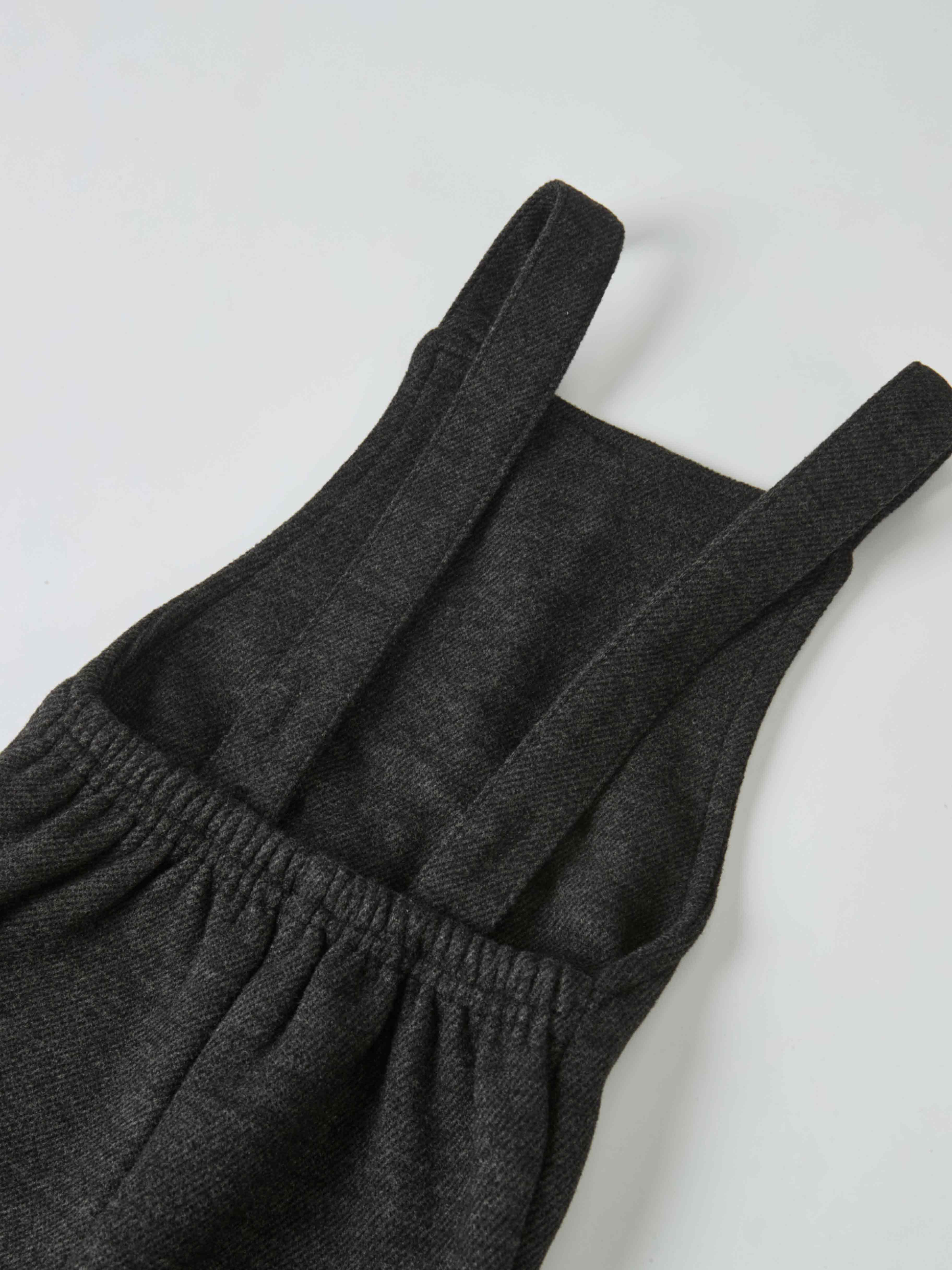 Textured Twill Overalls for boys in grey by Adee, dressy with shoulder straps