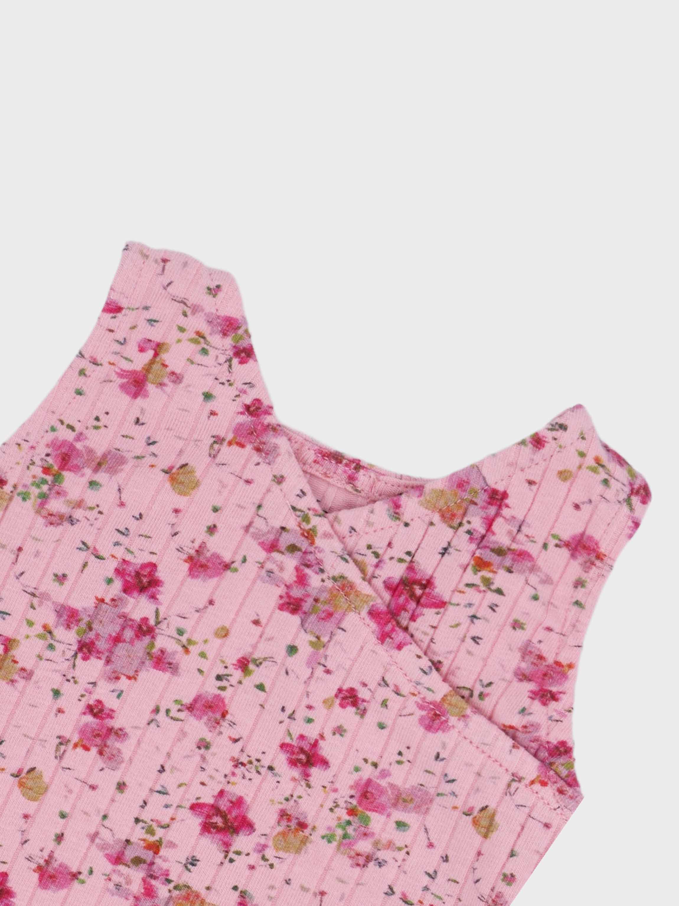 Pink Berry Romper with floral design