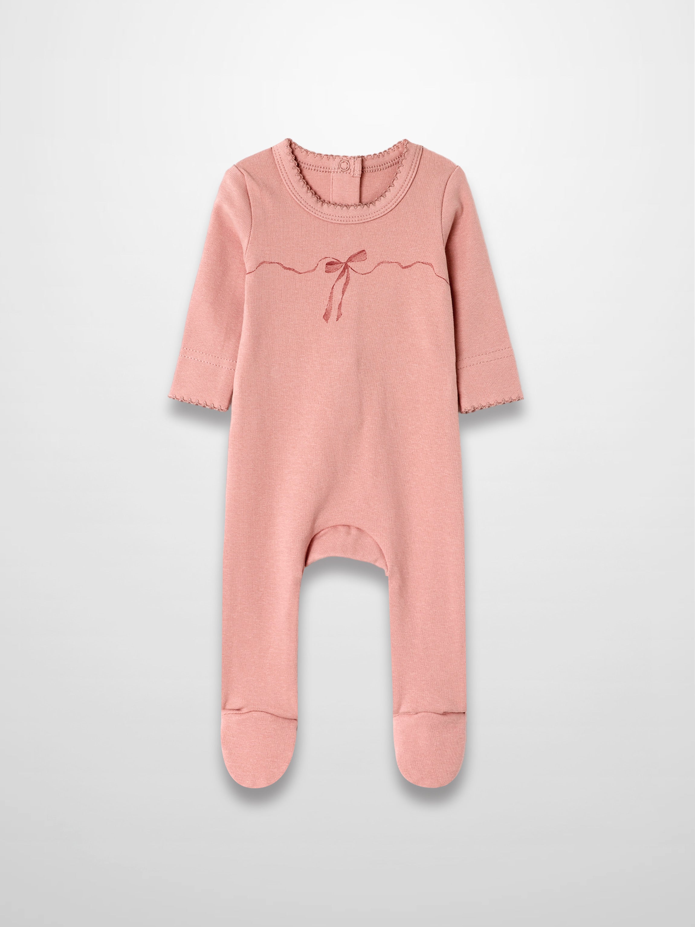 Pink Bow Stretchy with Lace