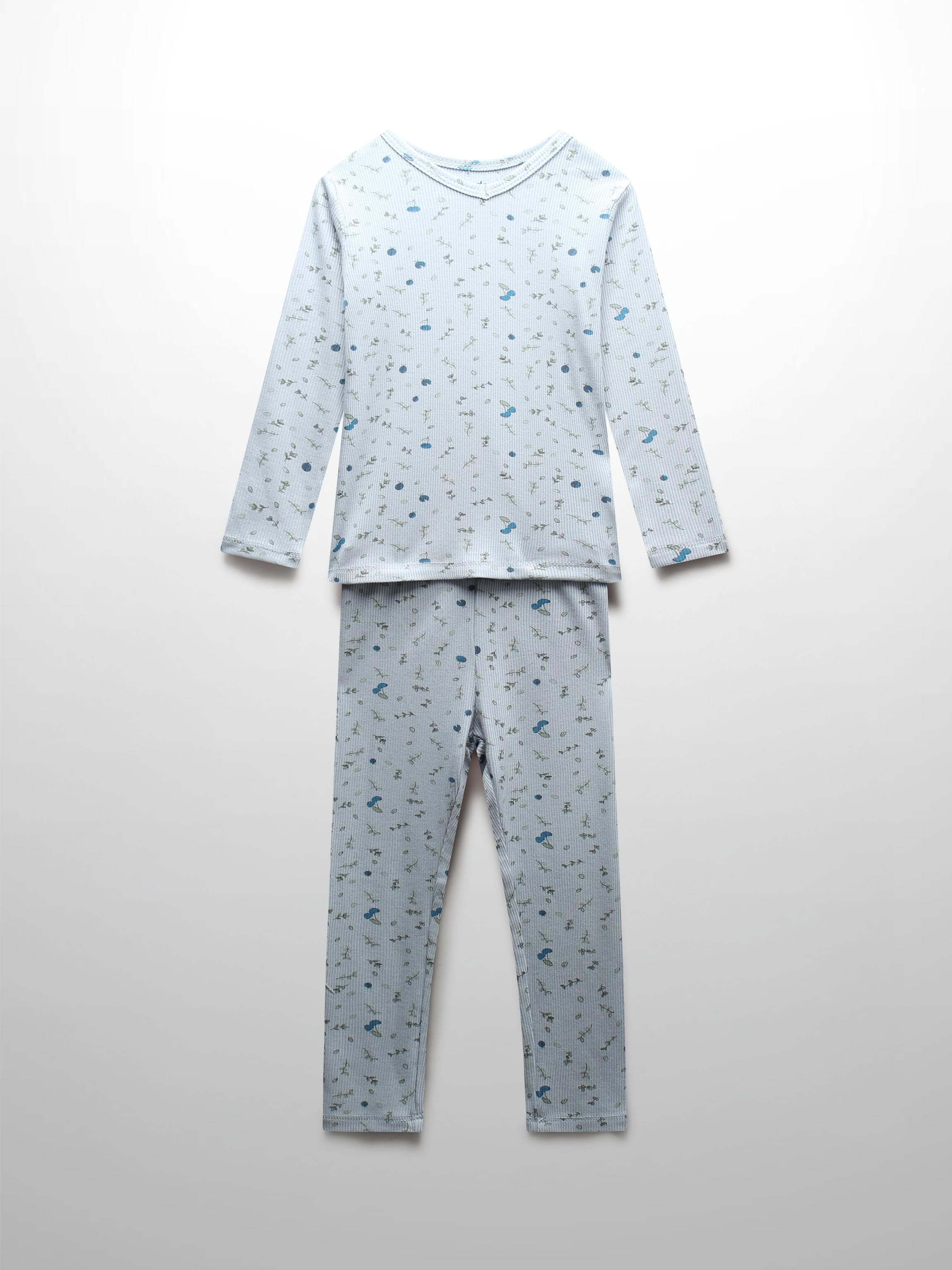 Mini Berry Pajamas Blue Set