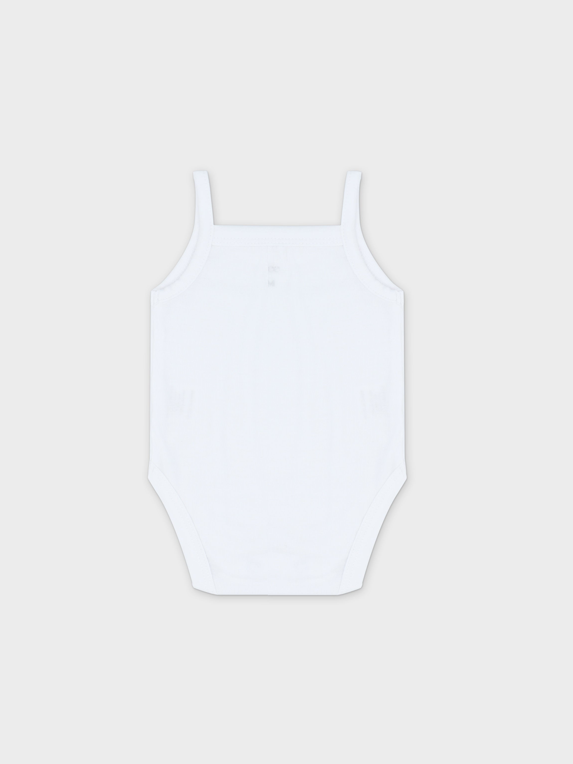 White baby bodysuit for infants