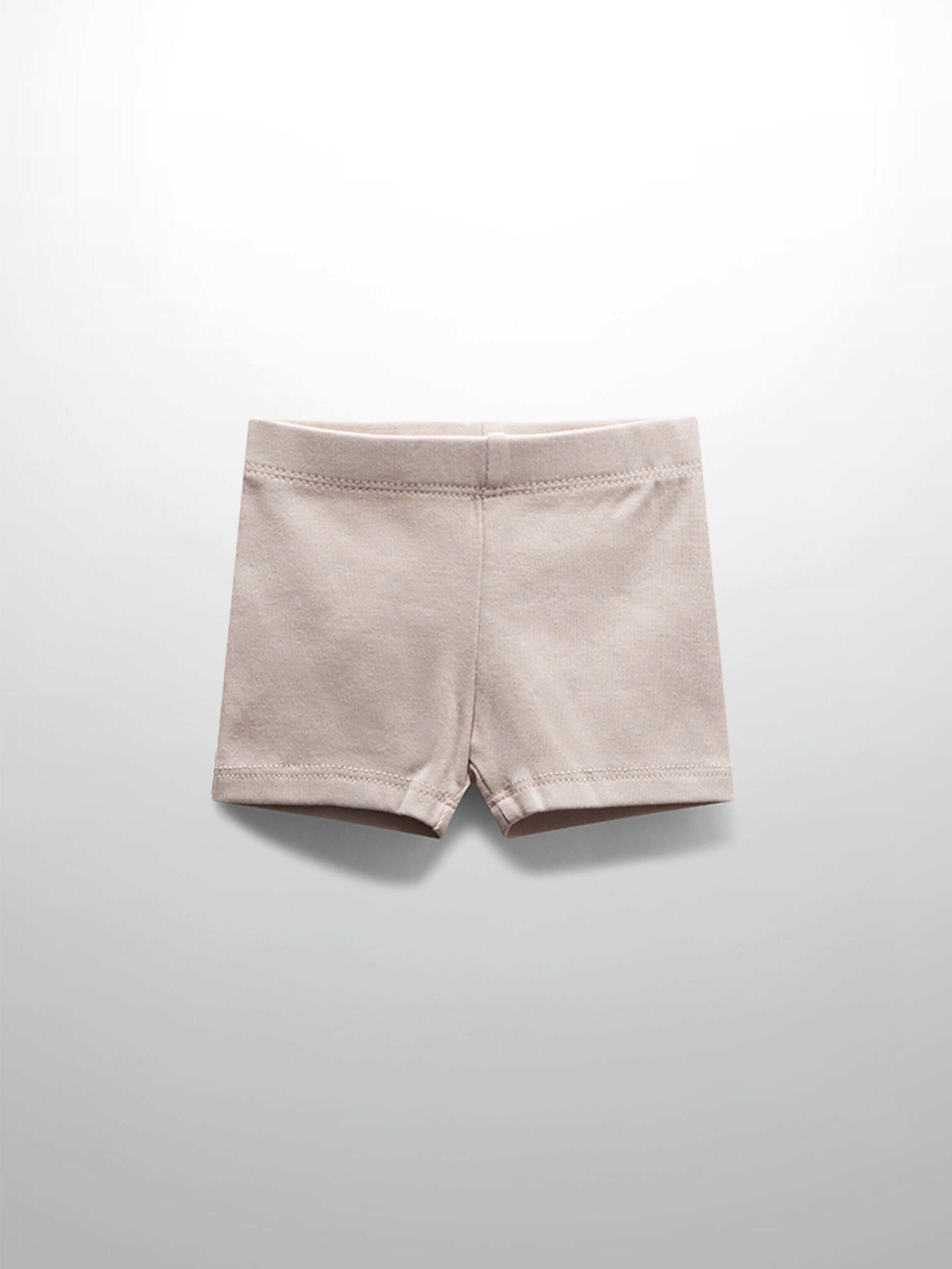 Biker Shorts Non Ribbed-Light Tan