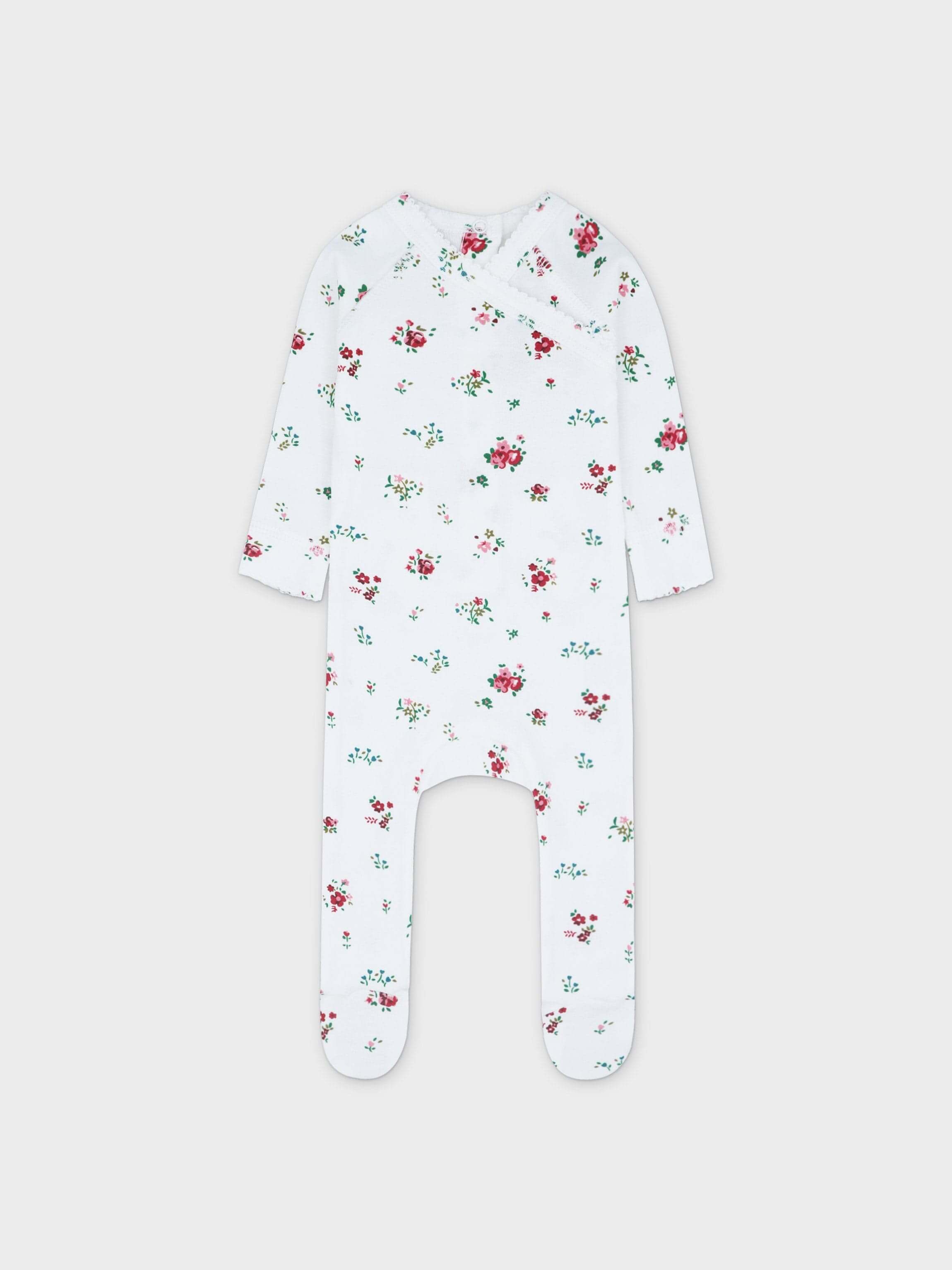 Freesia flower baby jumpsuit outfit