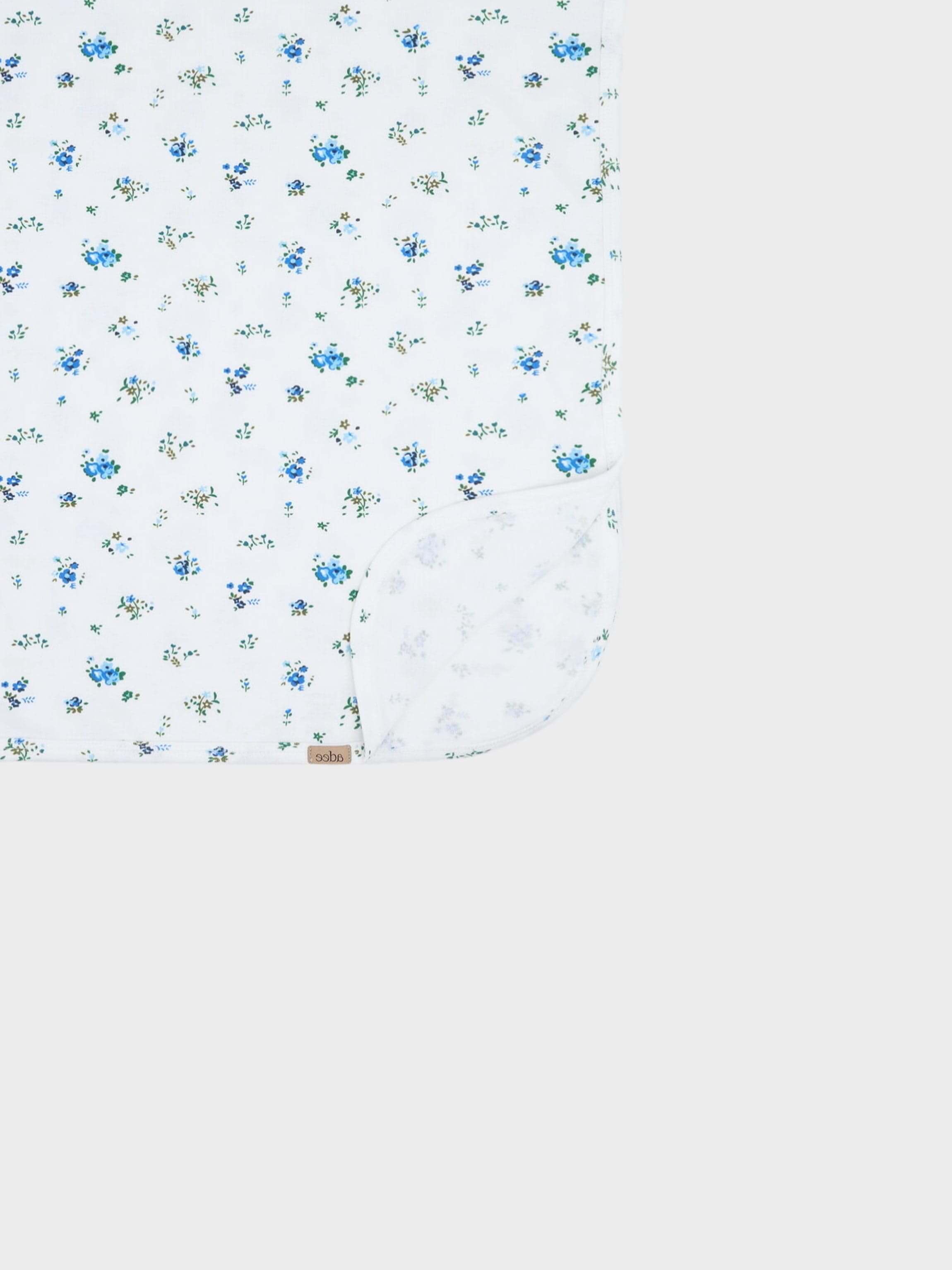 Blue floral swaddle blanket for boys