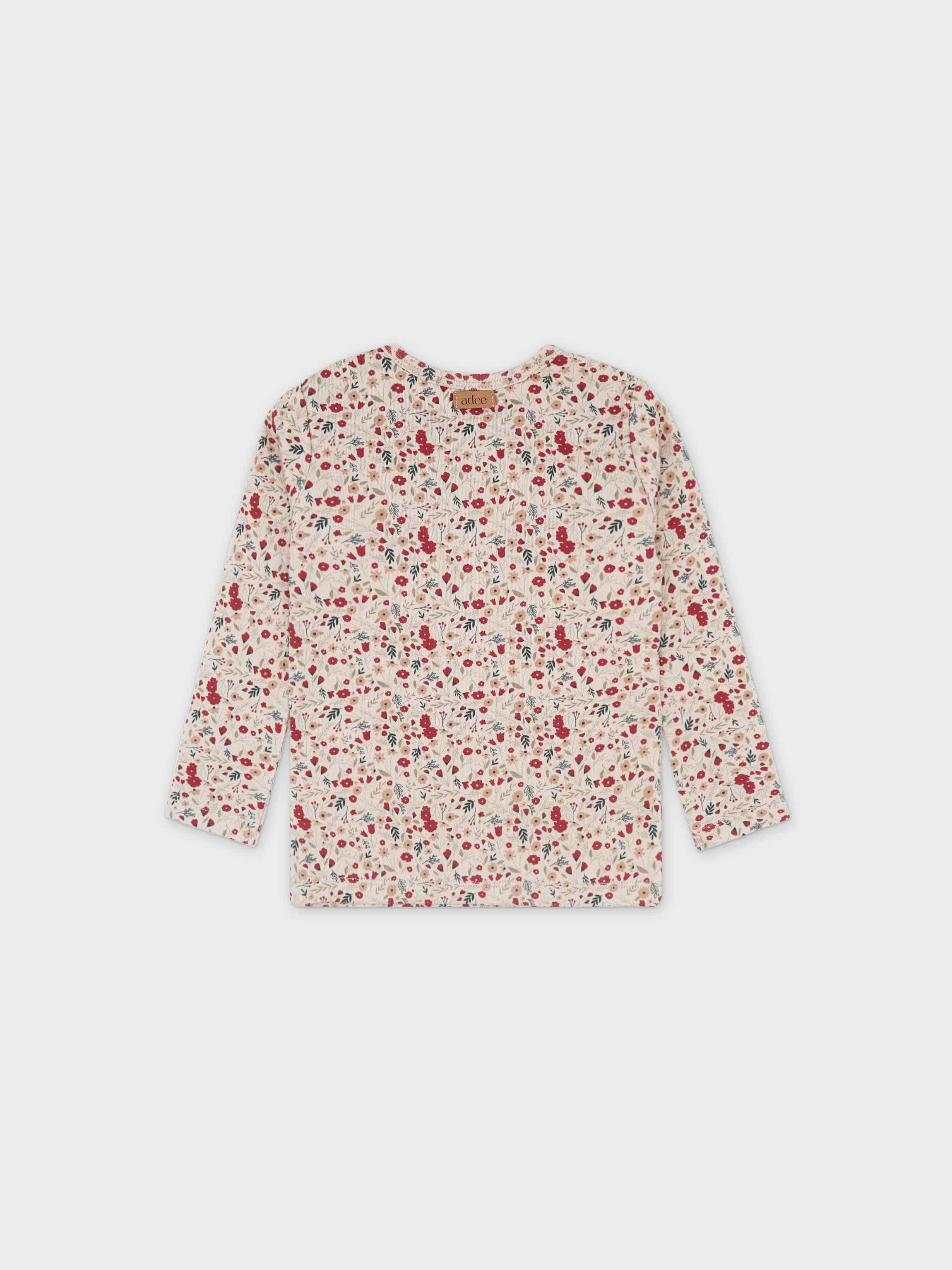 Girls pajamas with confetti floral pattern