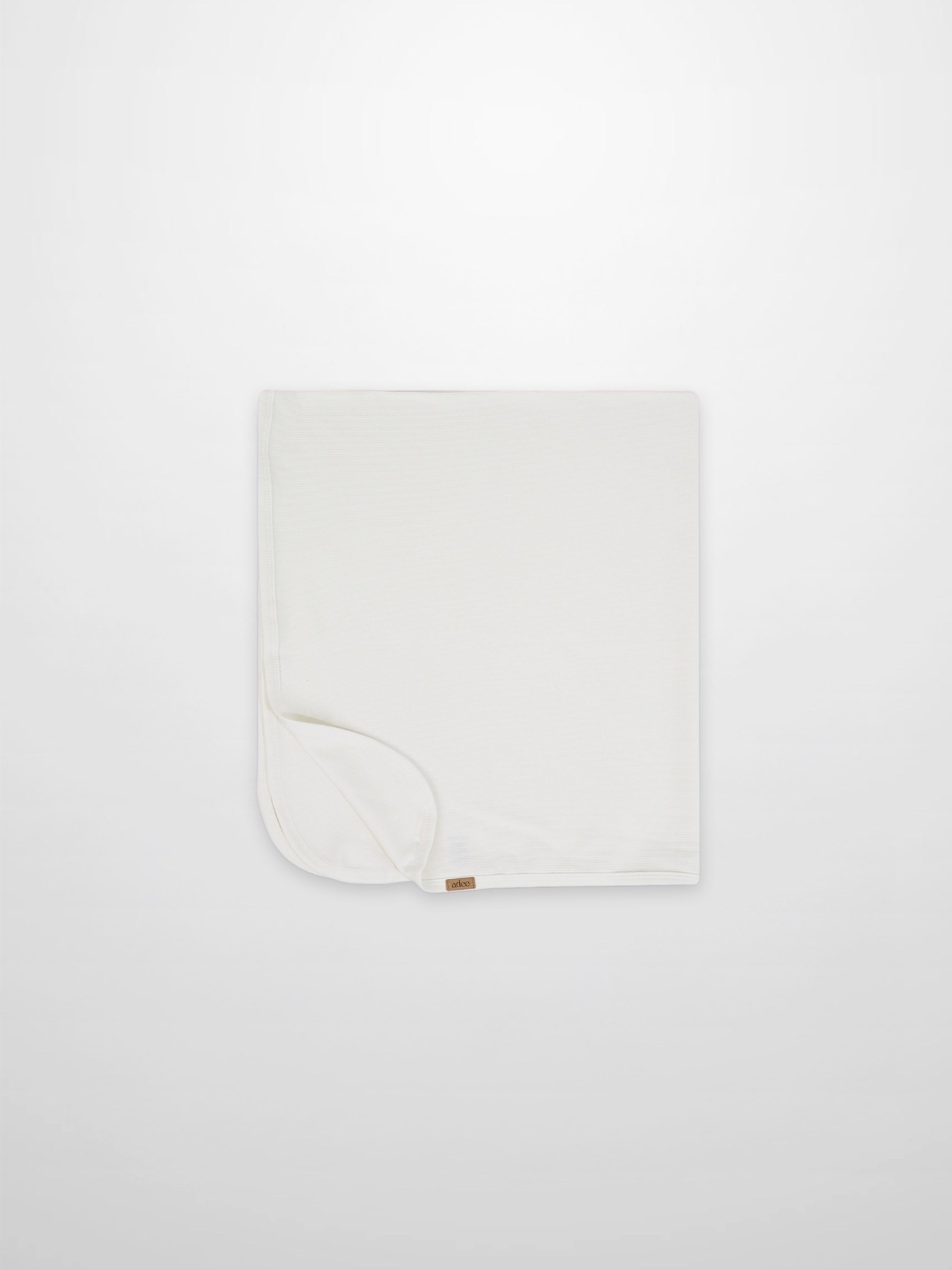 Thin Ribbed Blanket - White by Adee; unisex blanket