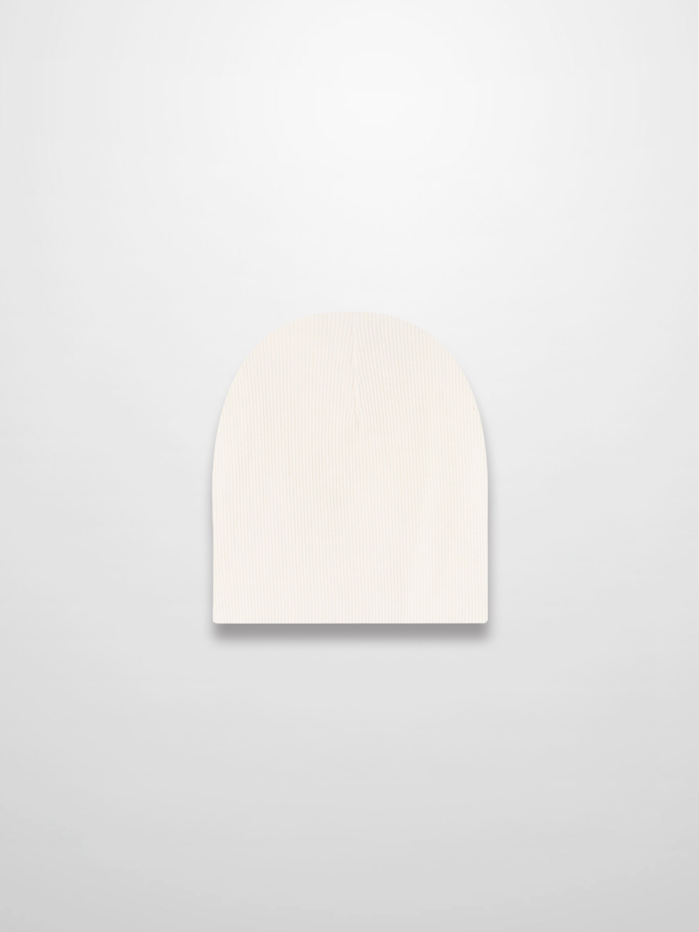 Thin Ribbed Beanie - White