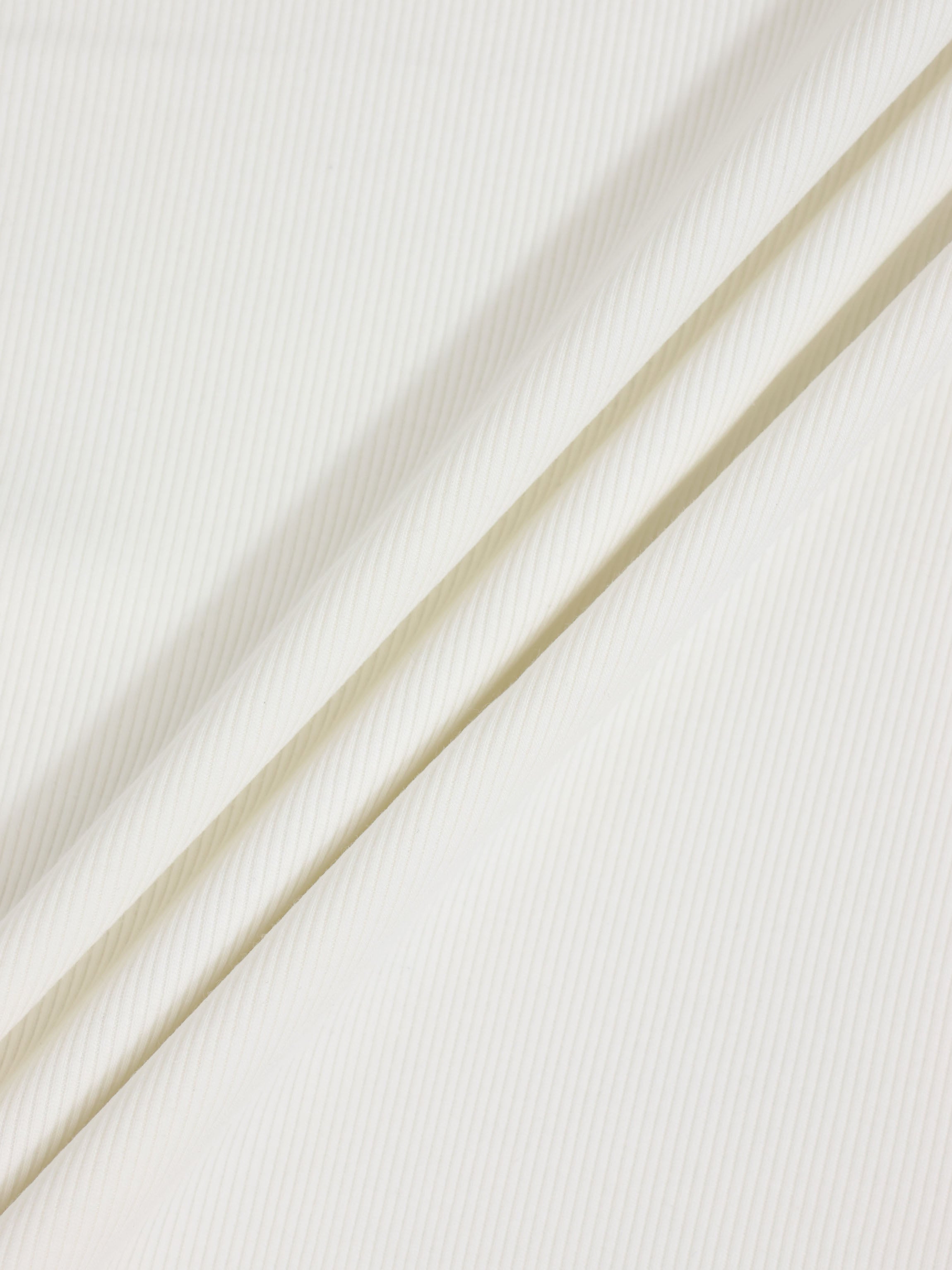 Thin Ribbed Beanie - White