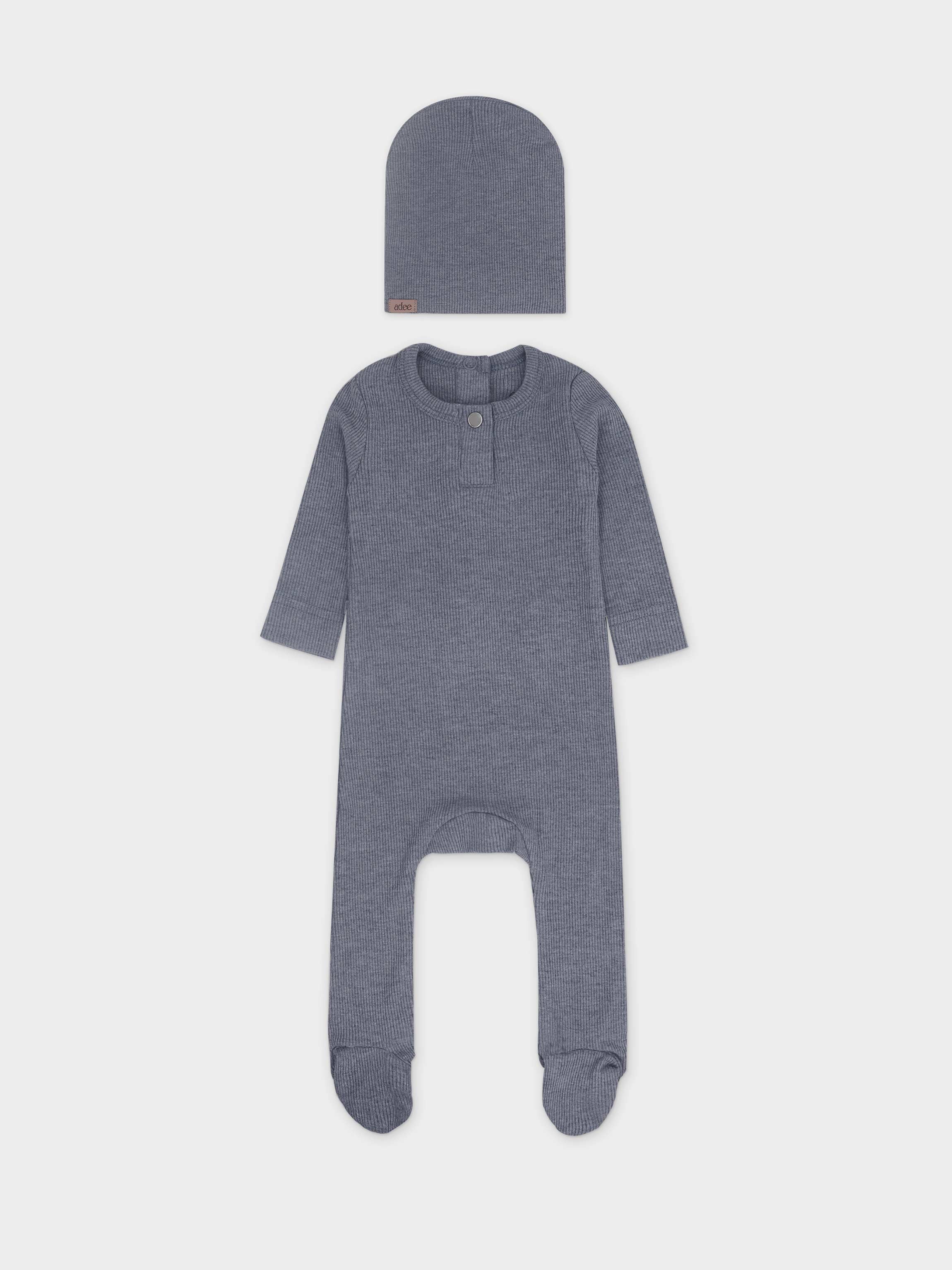 Baby jumpsuit footie with hat