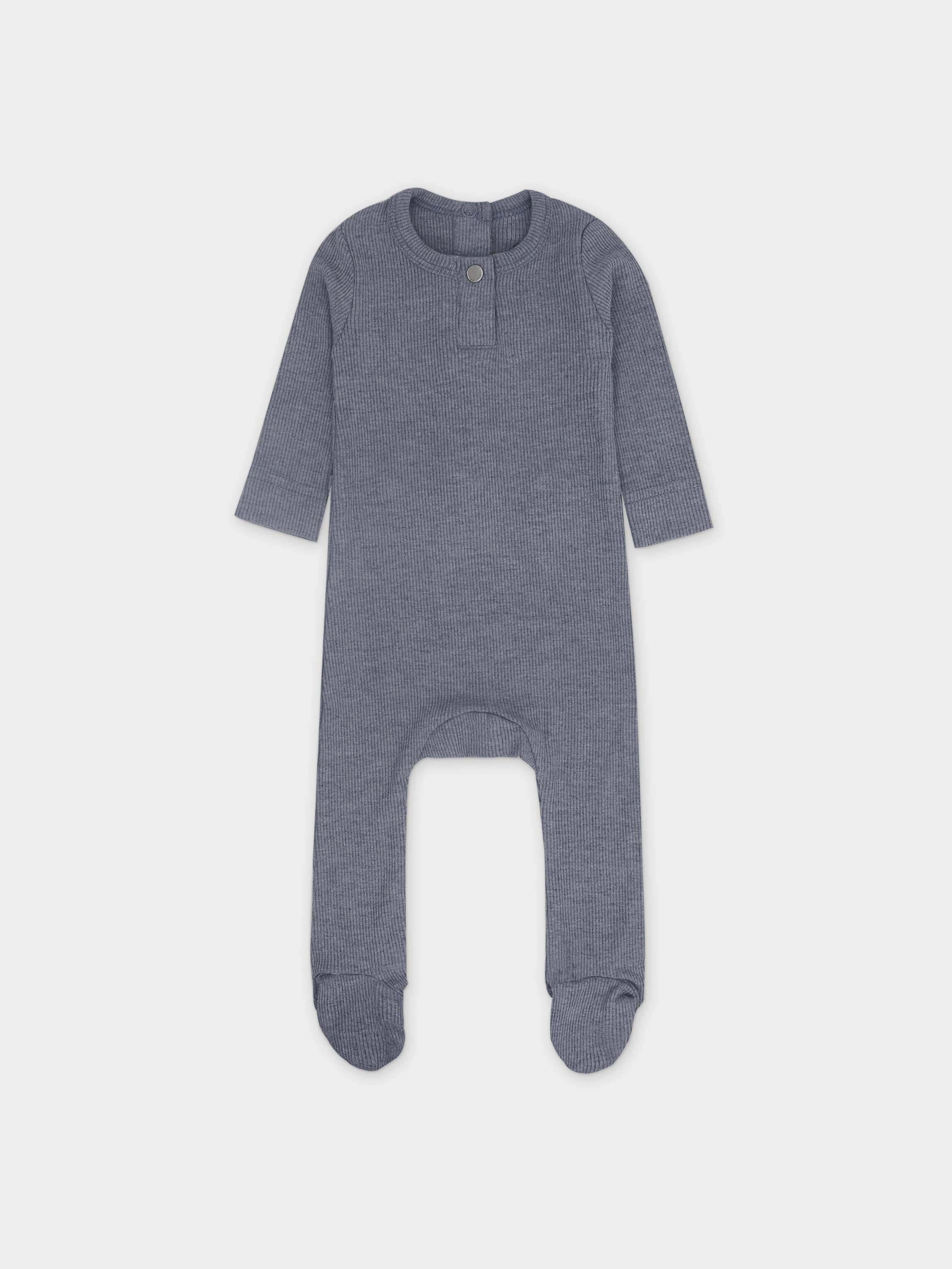 Baby jumpsuit footie in blue