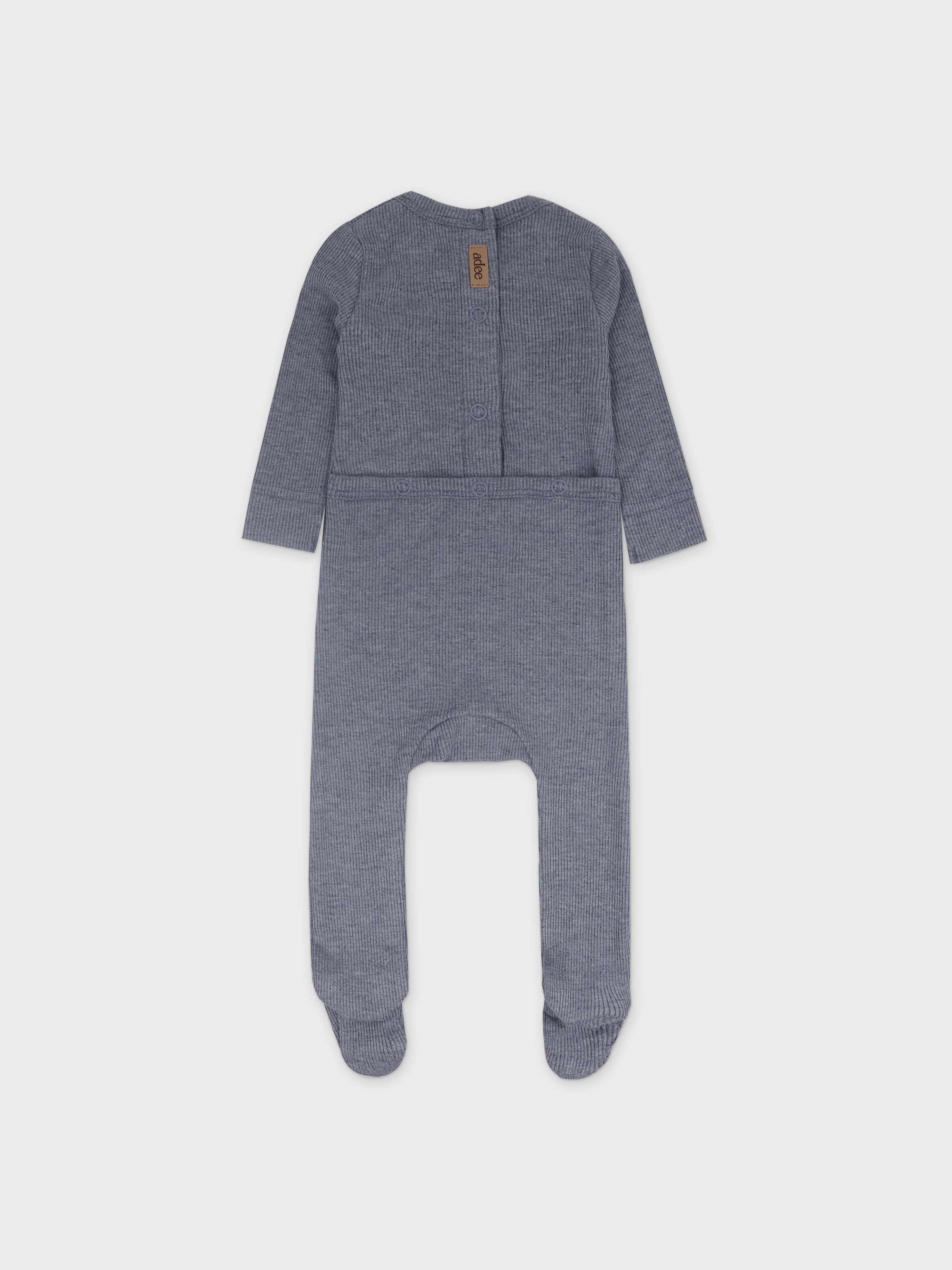 Baby jumpsuit footie in blue