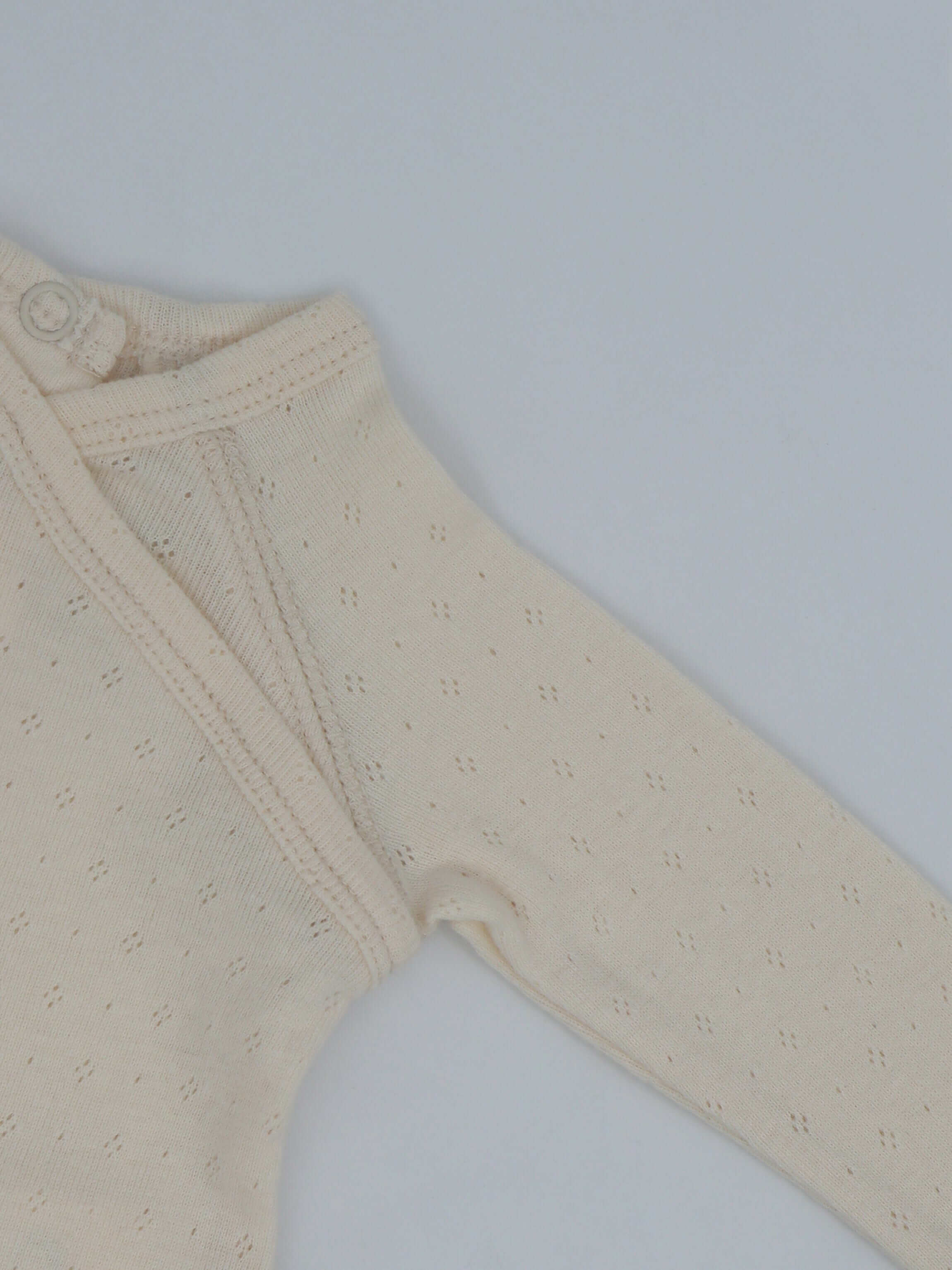 Pointelle baby jumpsuit footie