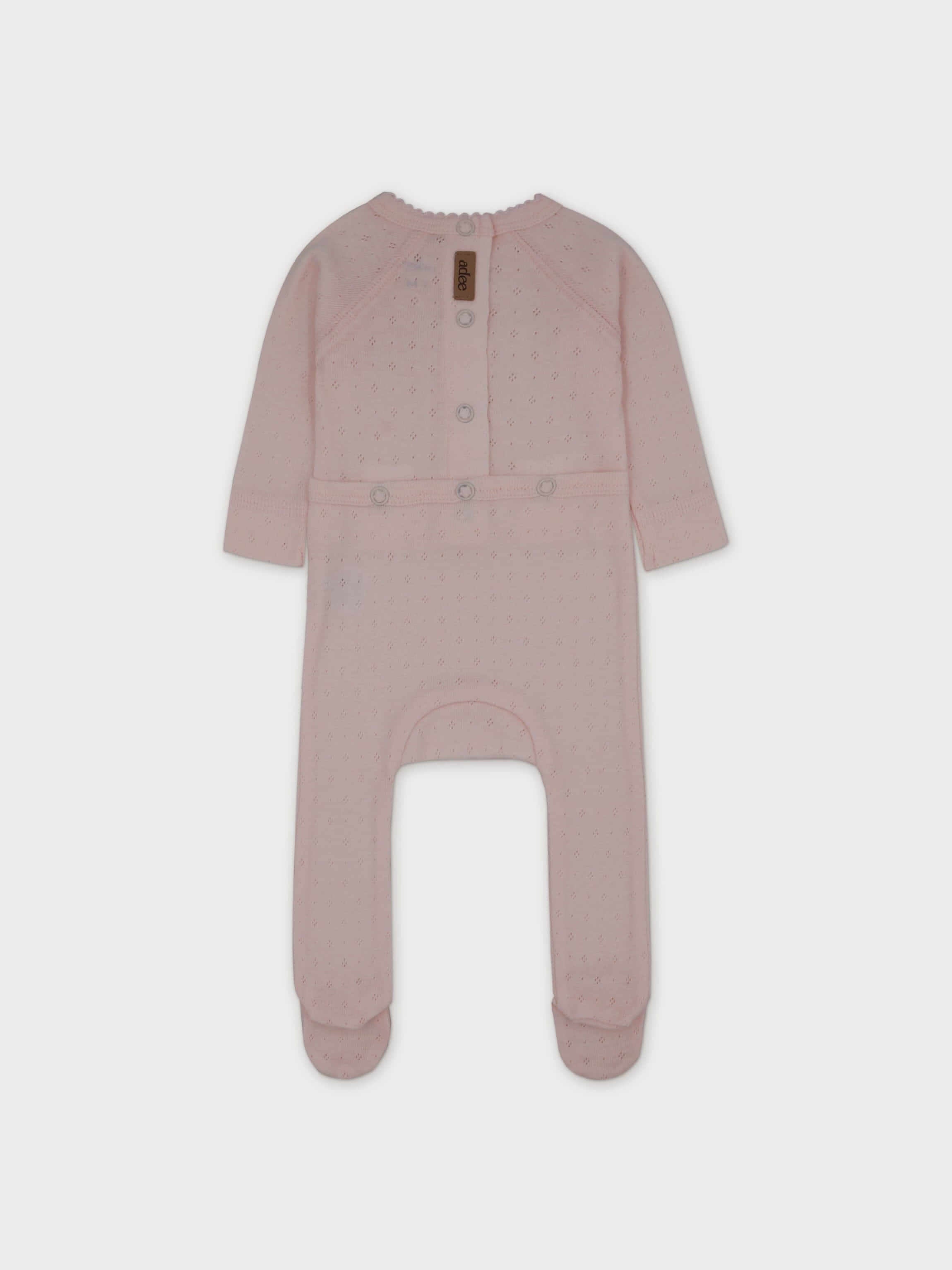 Baby jumpsuit in light pink