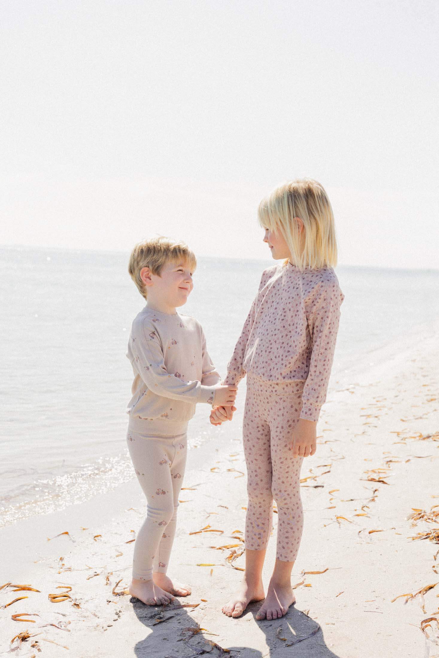Kids in floral girls sweatshirts