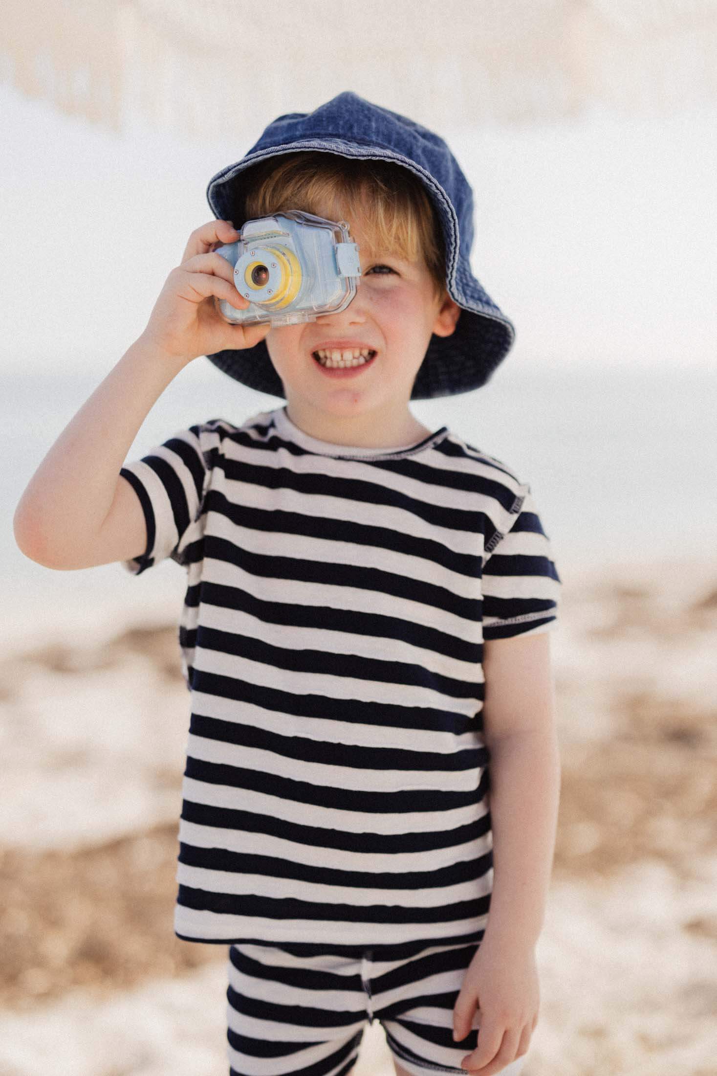 Boys shorts striped outfit beach