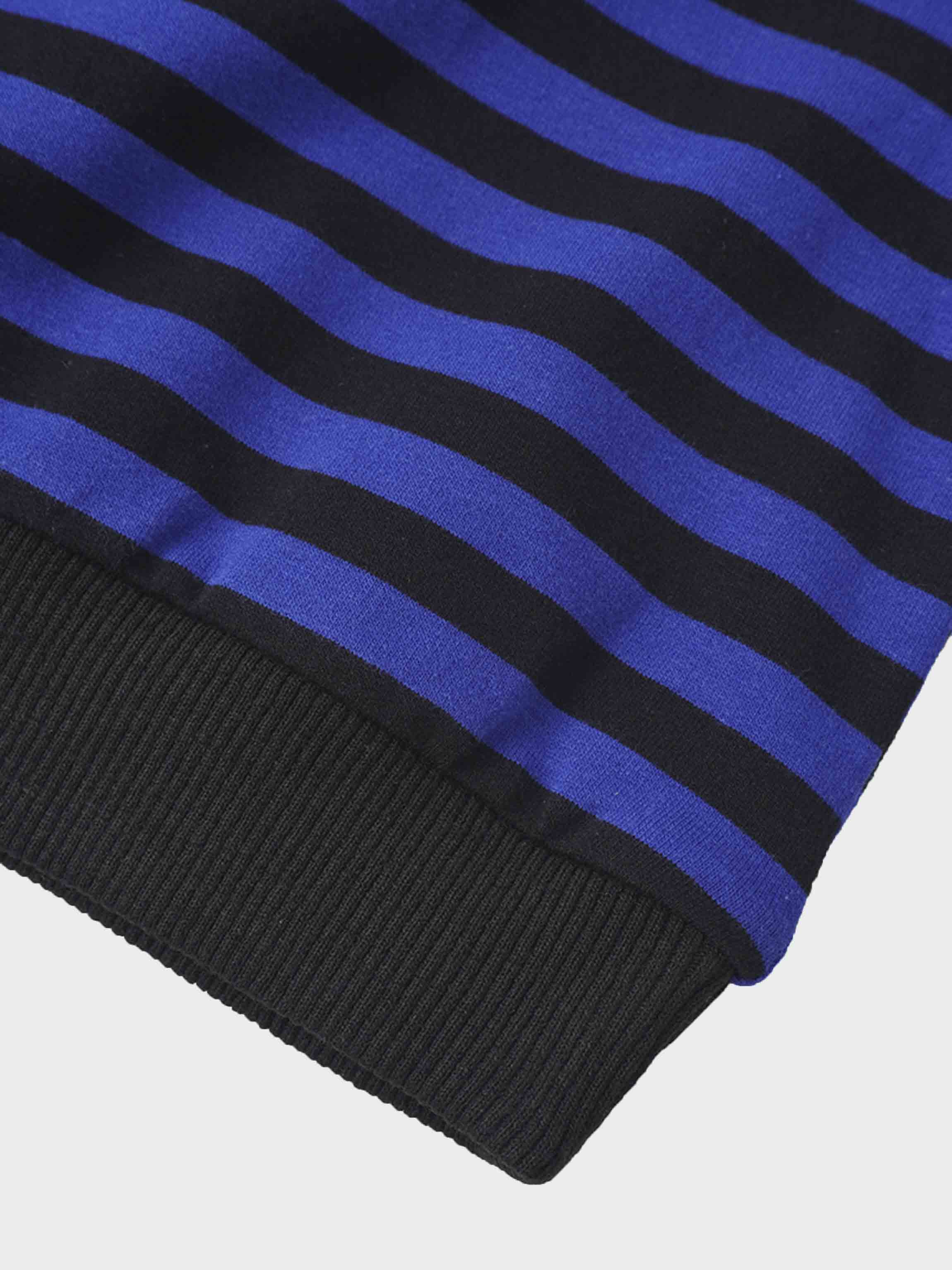 Striped Sweatshirt - Blue & Black
