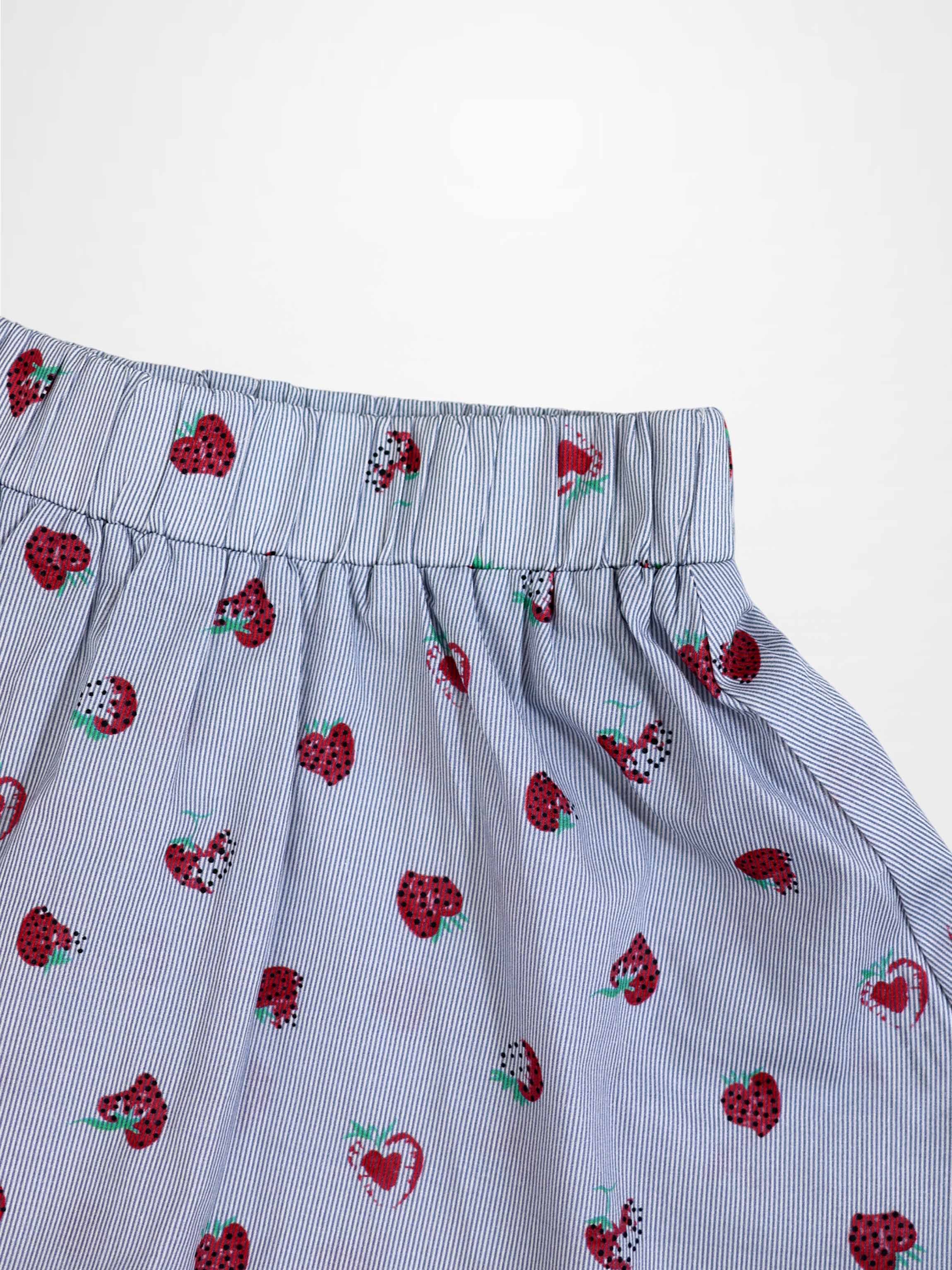 Strawberry Print Skirt
