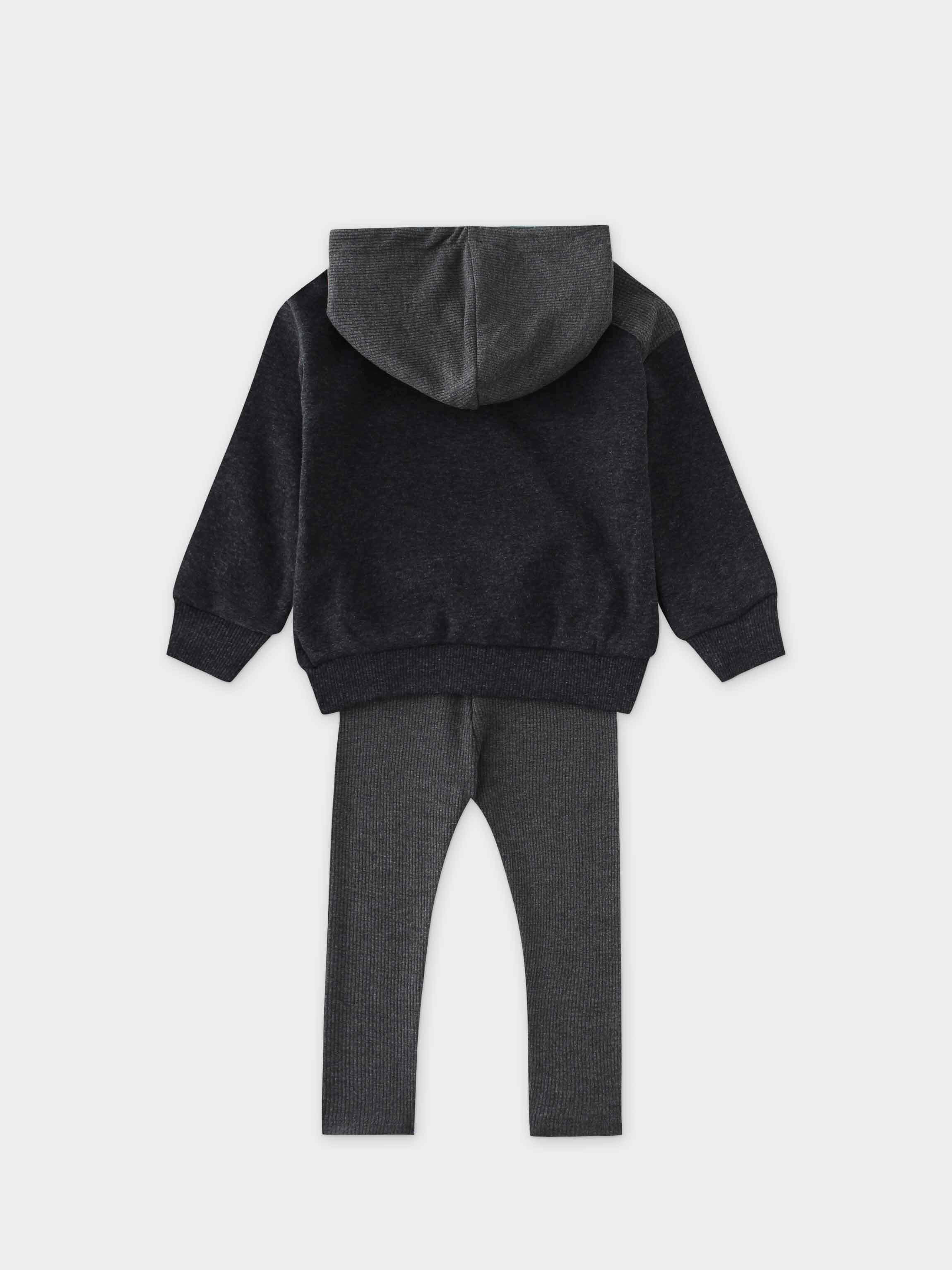 Heather grey hoodie and leggings set