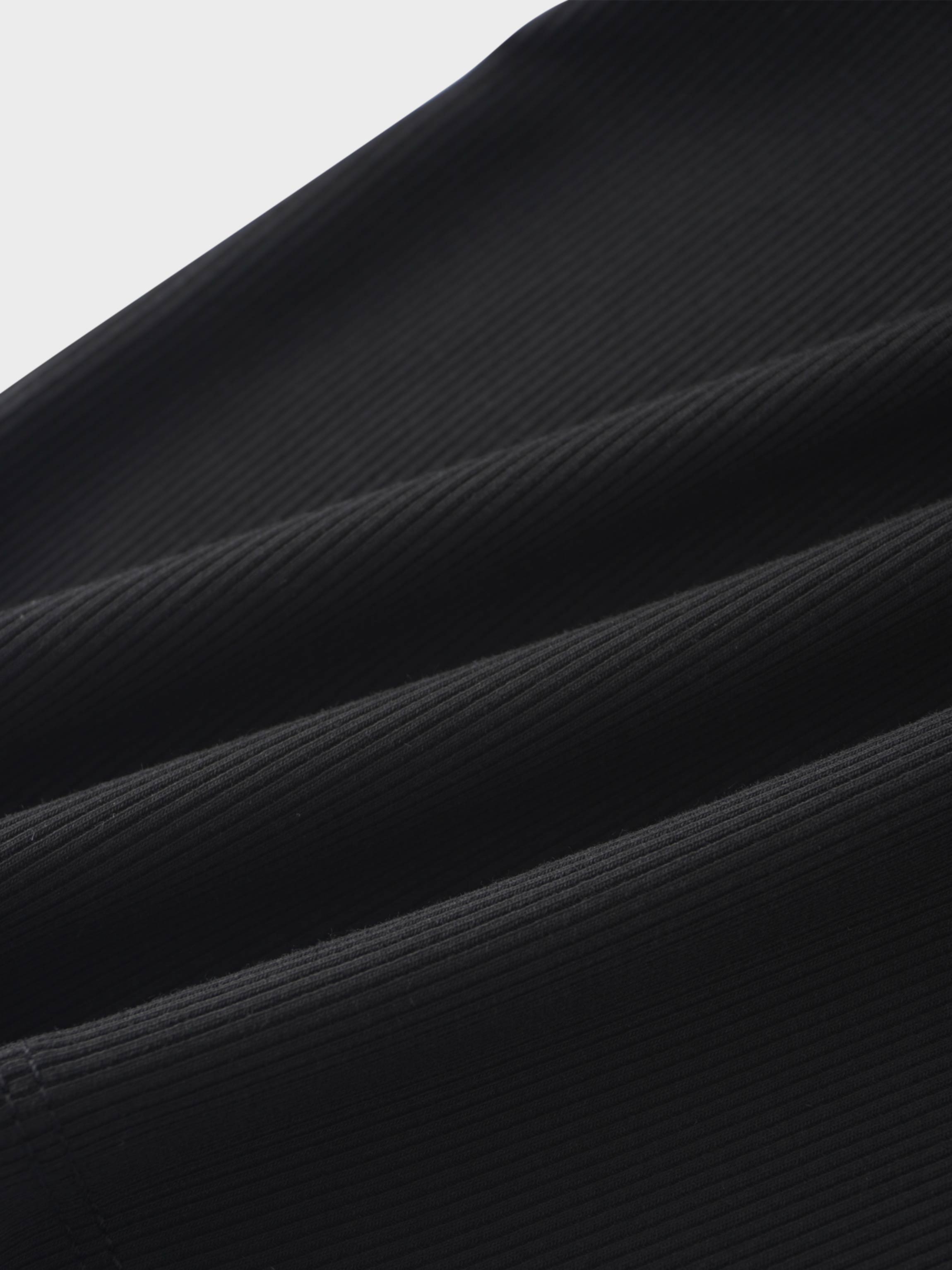 Crossover Thin Ribbed Pajama - Black