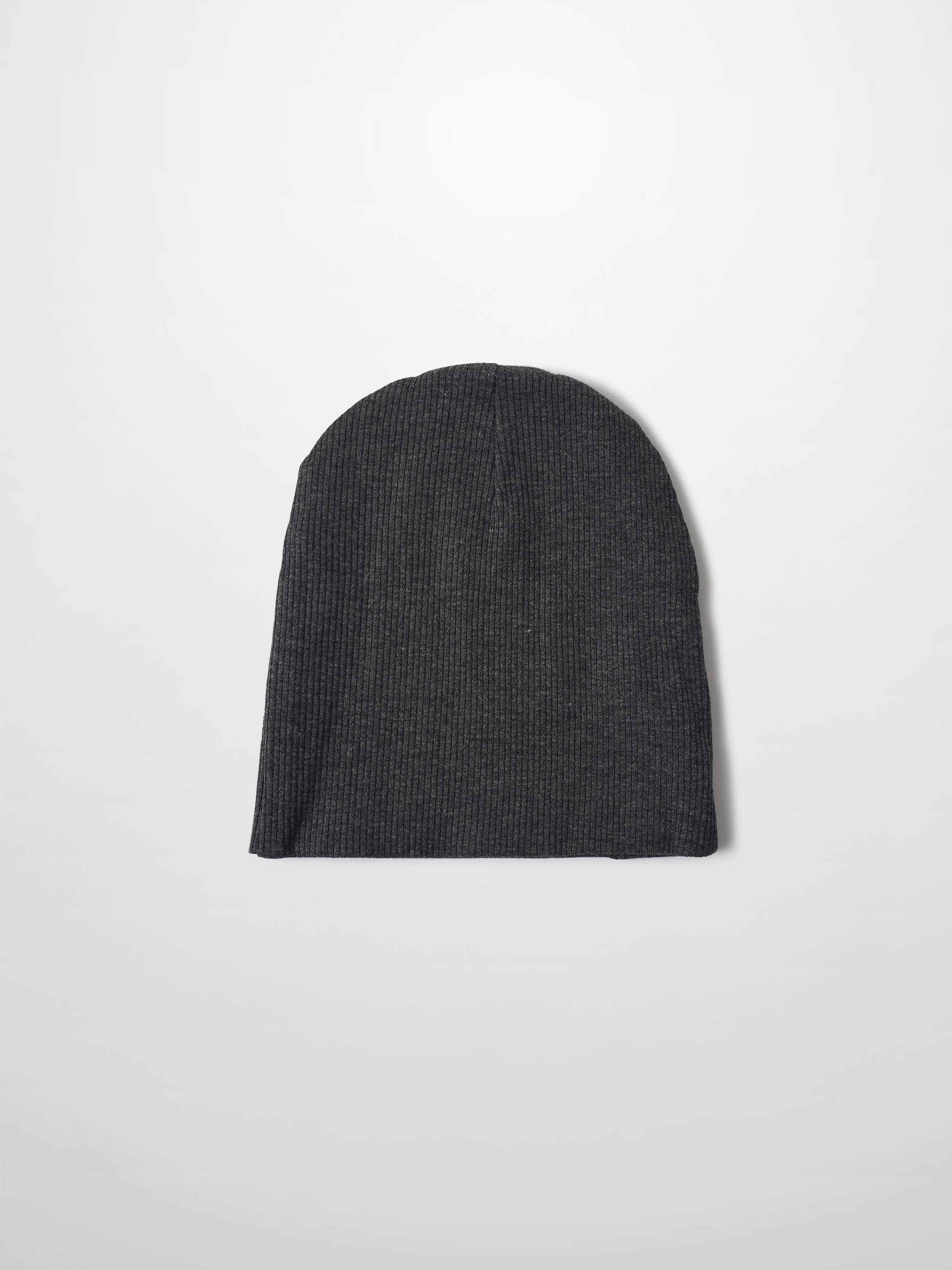 Mock Neck Beanie - Heather Grey