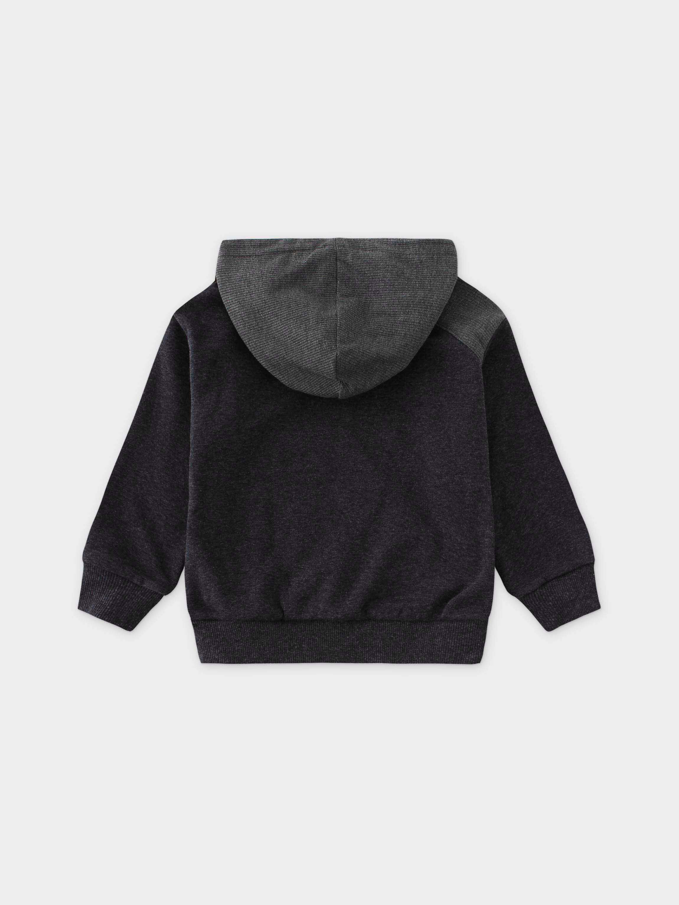 back view grey hoodie sweatshirt