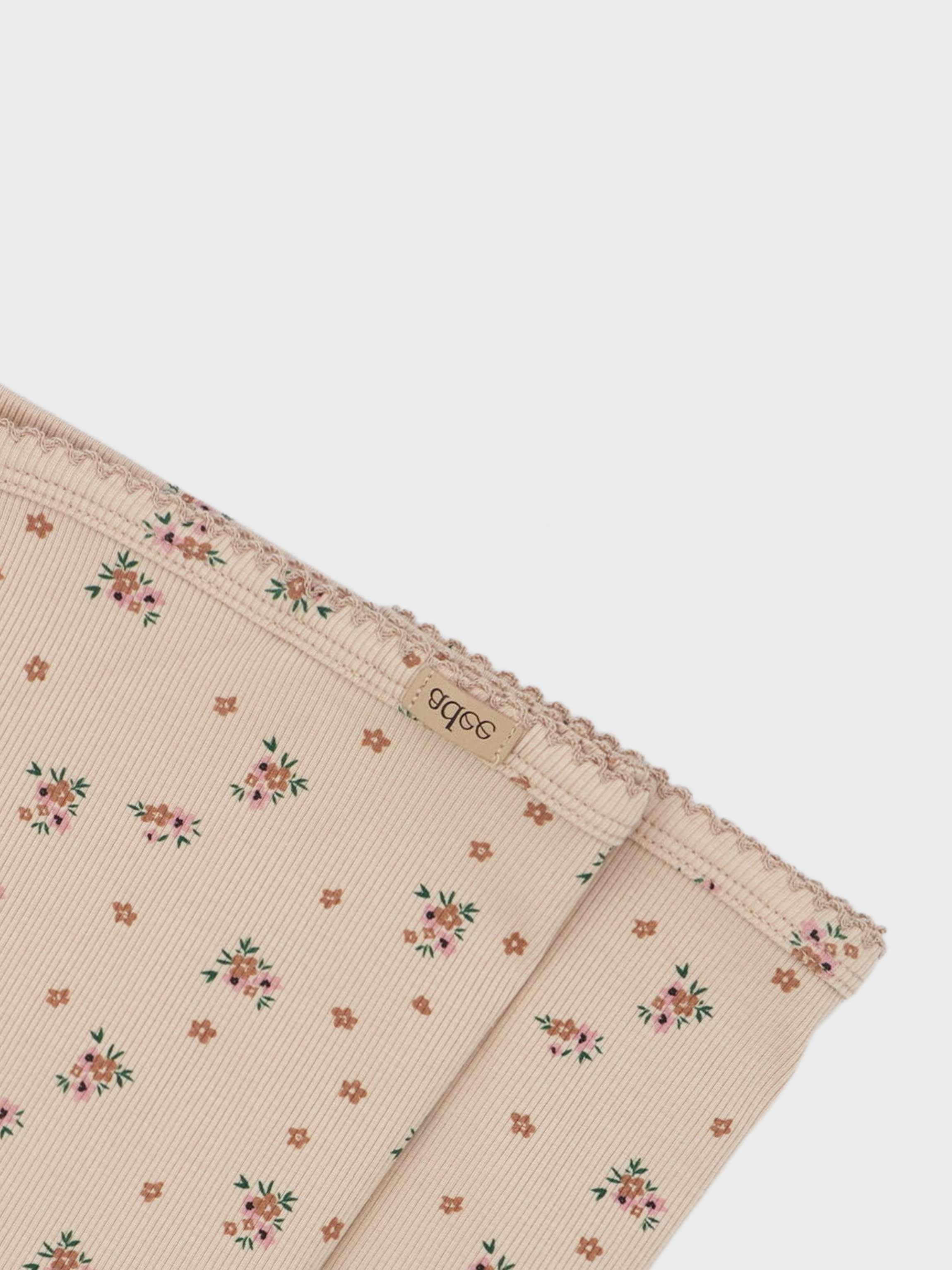 Vintage floral layette set detail