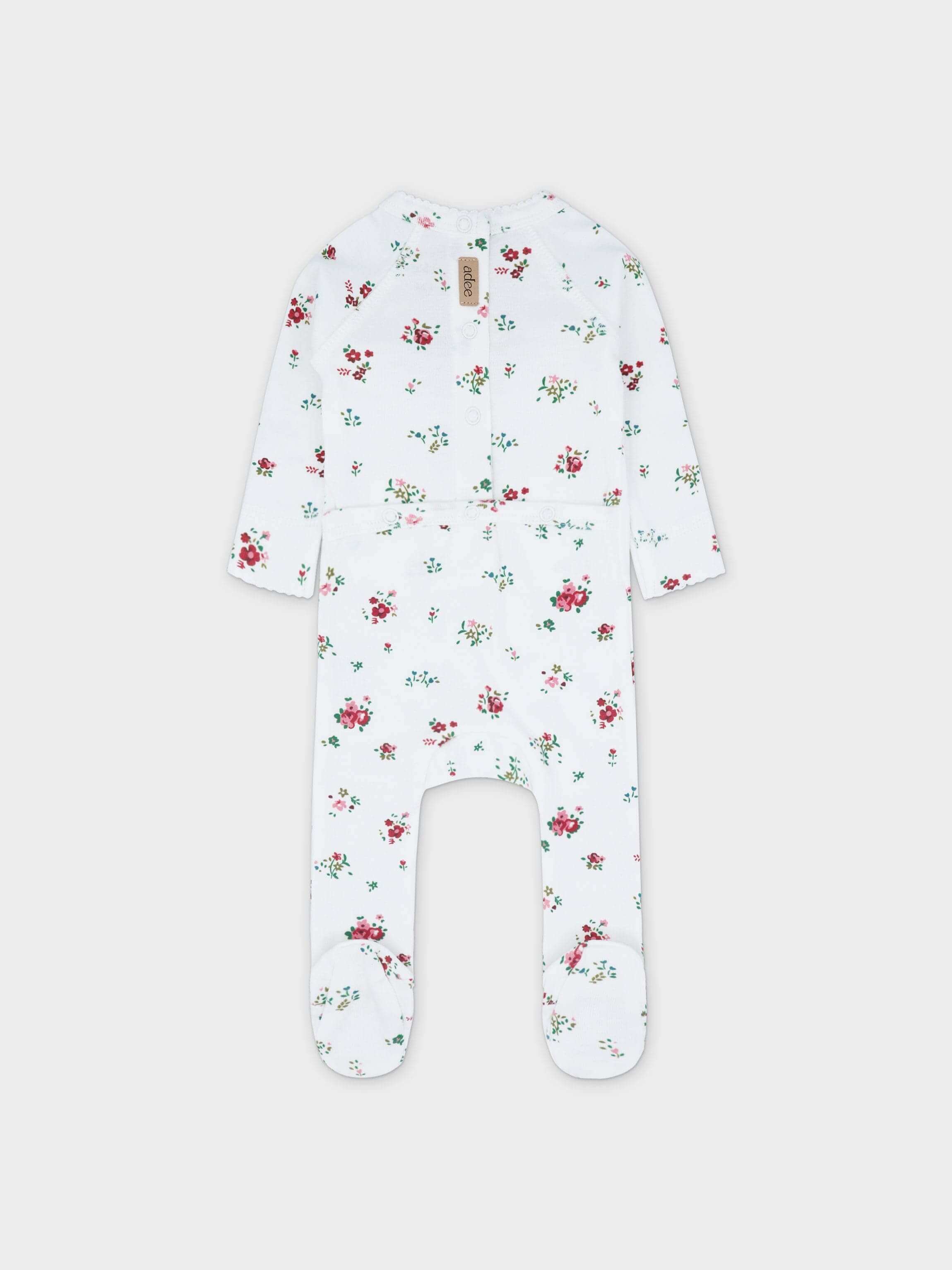 Freesia flower baby jumpsuit set