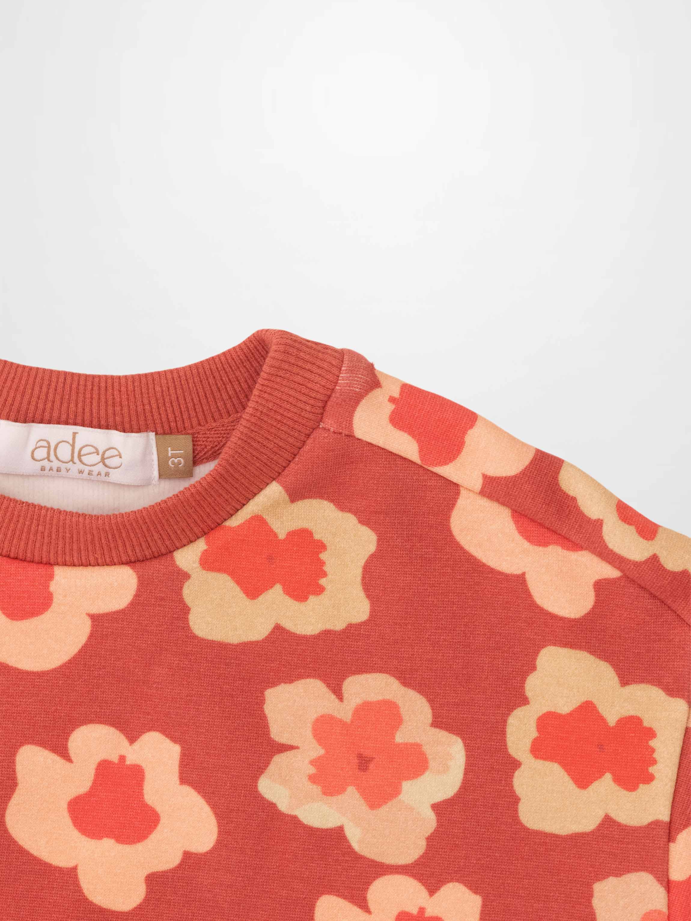 Red Flower Sweatshirt